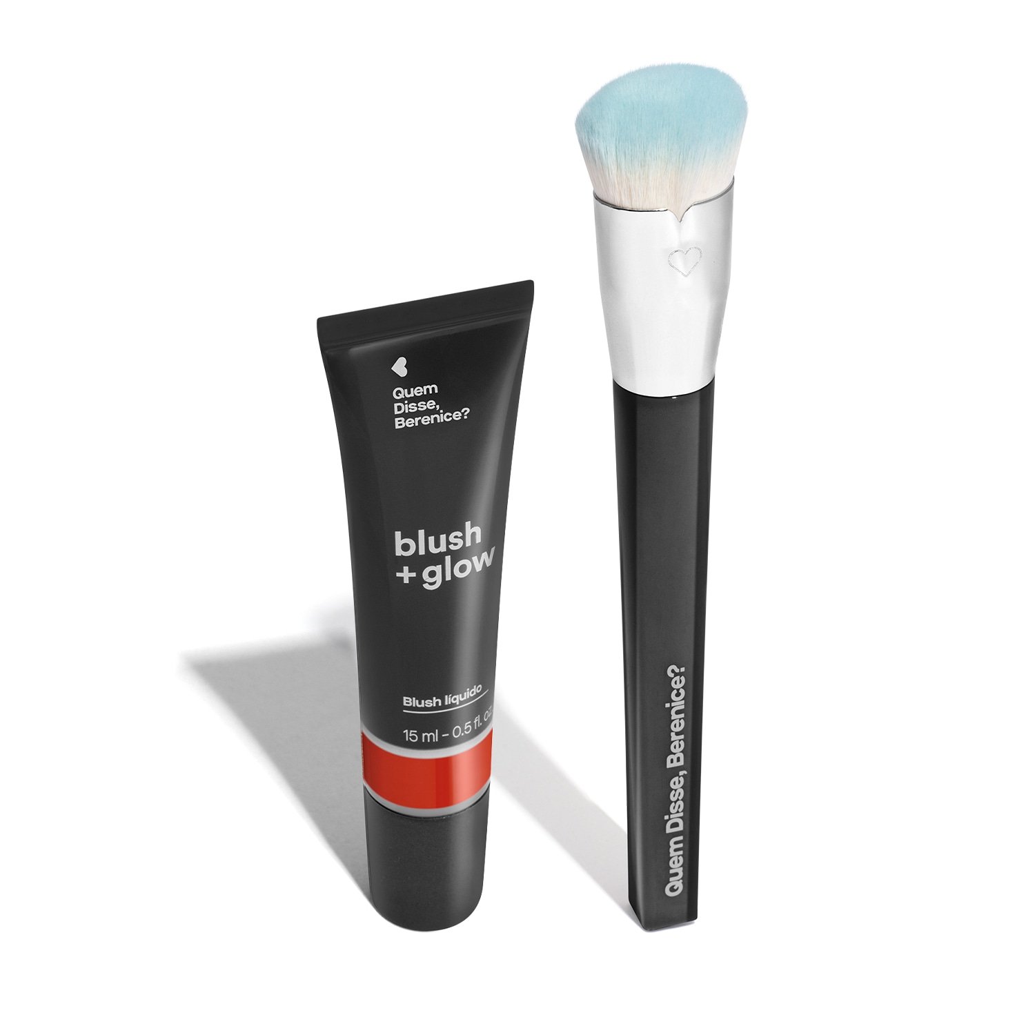 Combo Blush Líquido Coral Pessegoli 15 ml + Pincel Super Denso Pessegoli 1