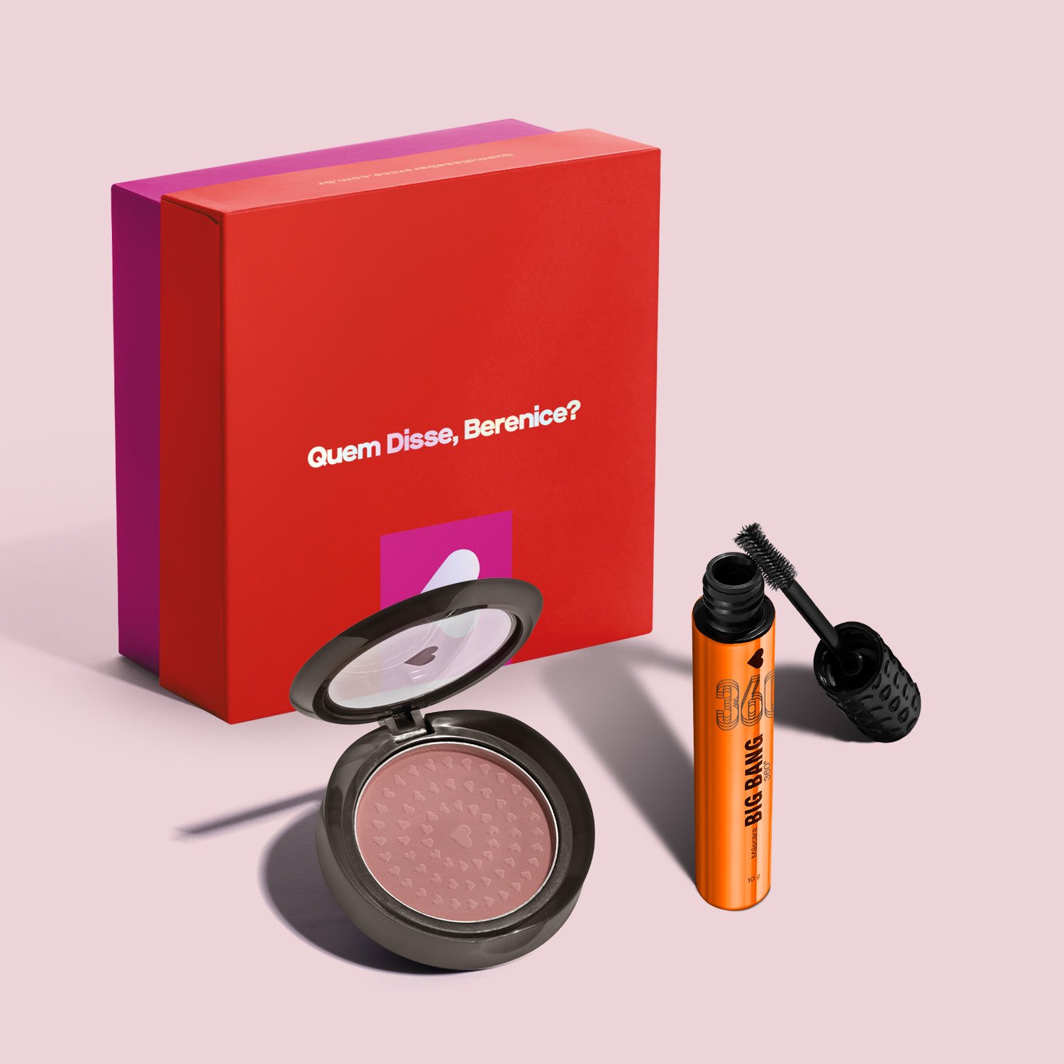 Combo Presente: Máscara de Cílios 10g + Blush Compacto Malva 2g + Caixa de Presente ÚNICO 2