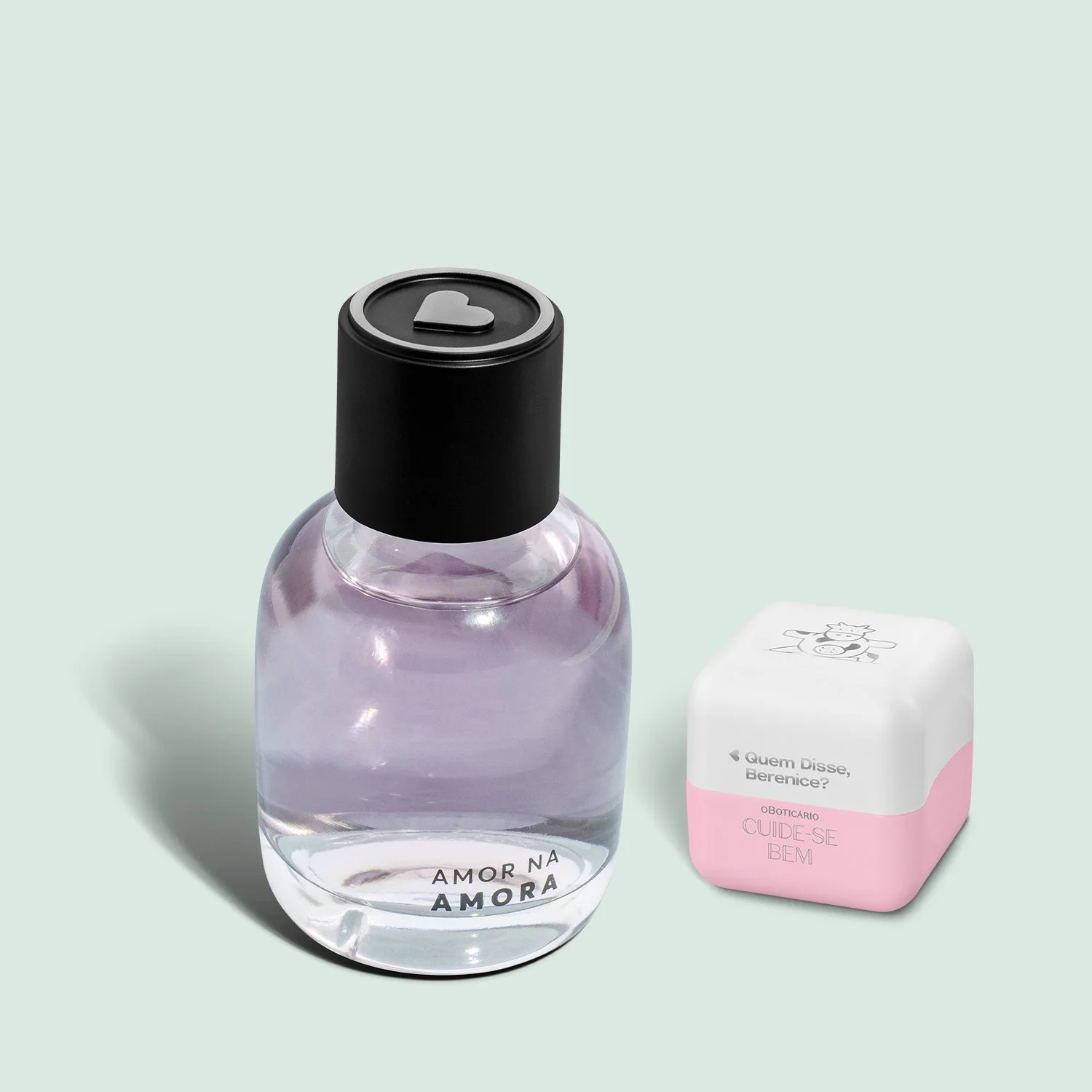 Combo Amor na Amora Desodorante Colônia 75ml + Hidratante Labial Rosa 6,2g ÚNICO 2