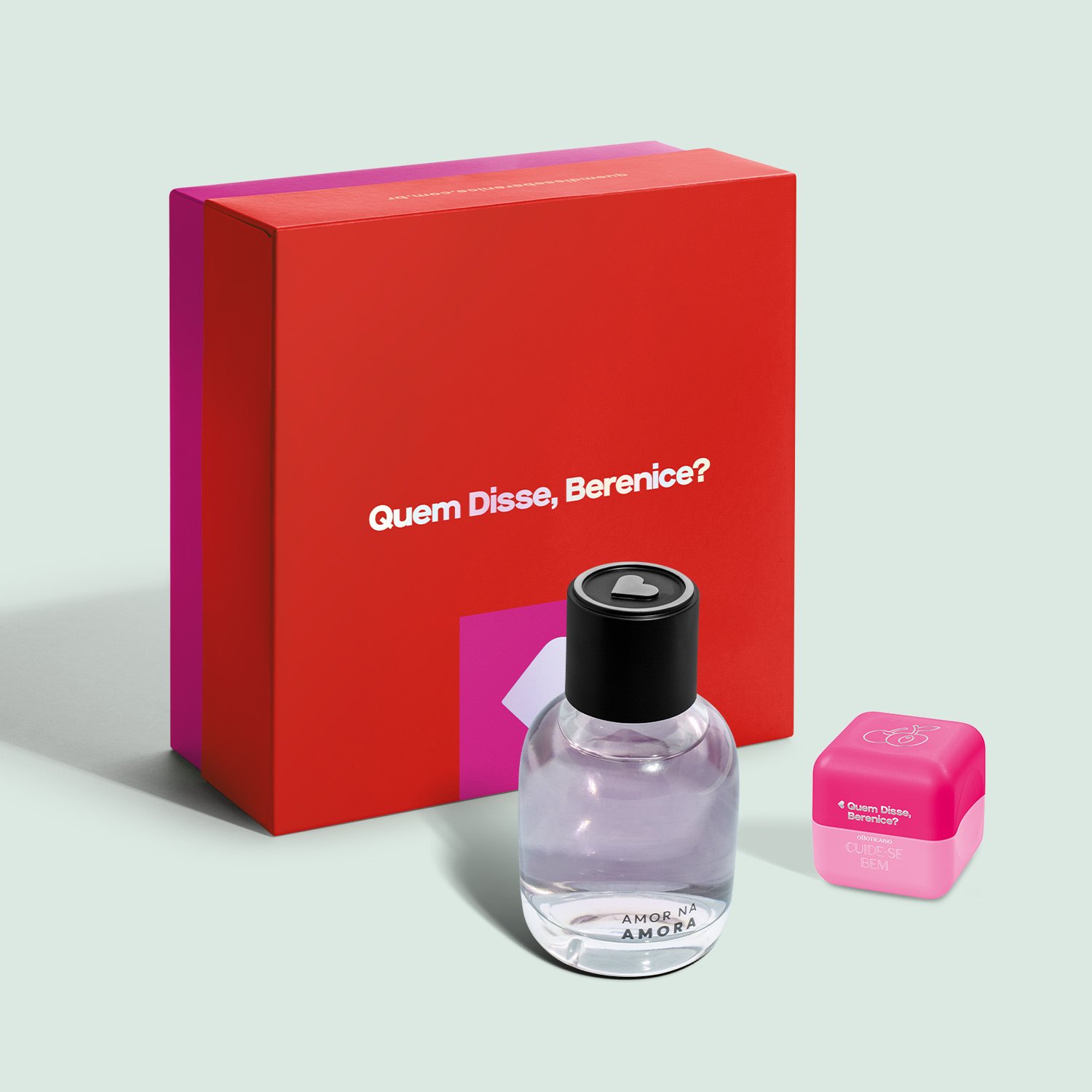 Combo Presente: Amor na Amora Desodorante Colônia 75ml + Hidratante Labial 6,2g + Caixa de Presente ÚNICO 2