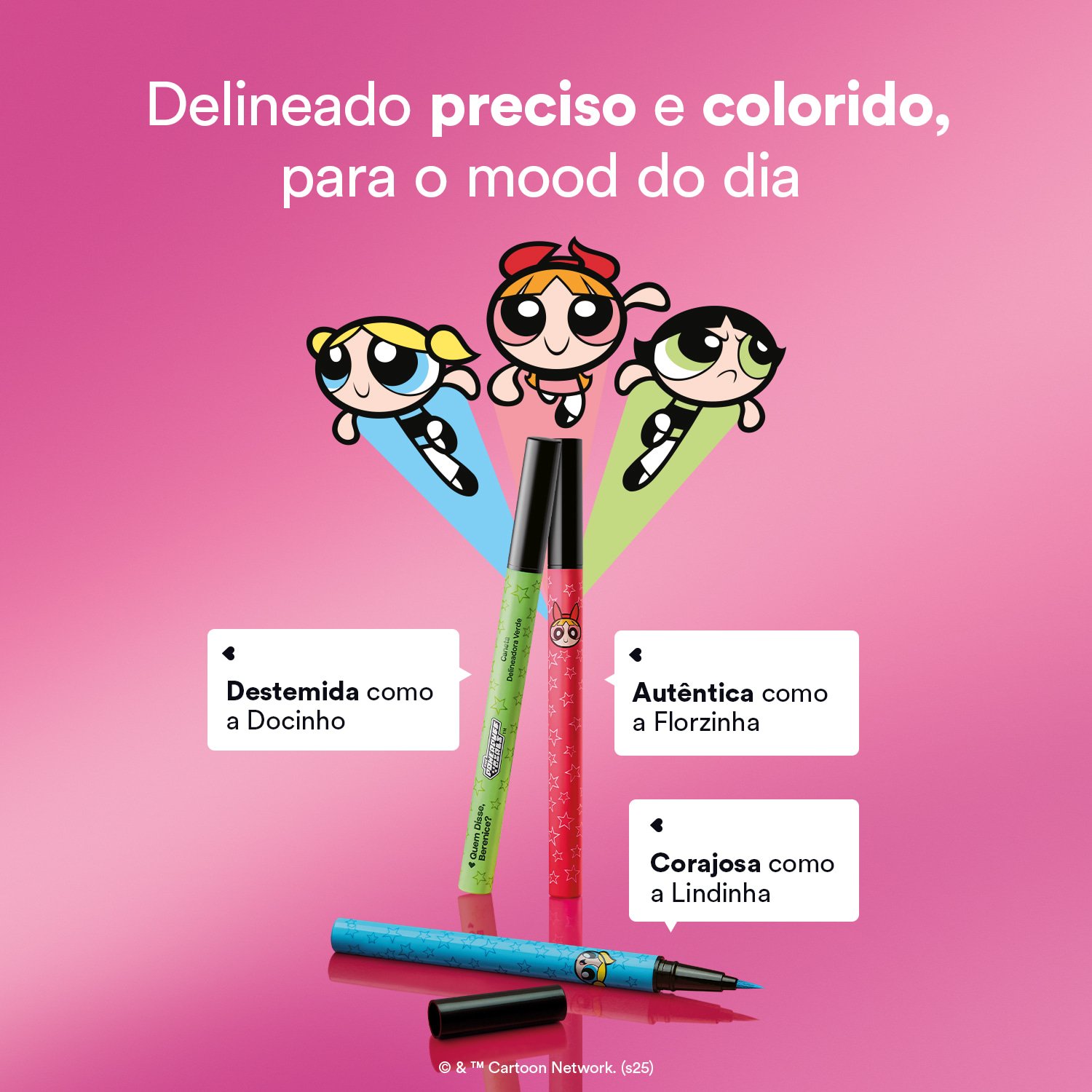 Quem Disse, Berenice? Meninas Super Poderosas Kit Delineadores 3x0,4 ÚNICO 2