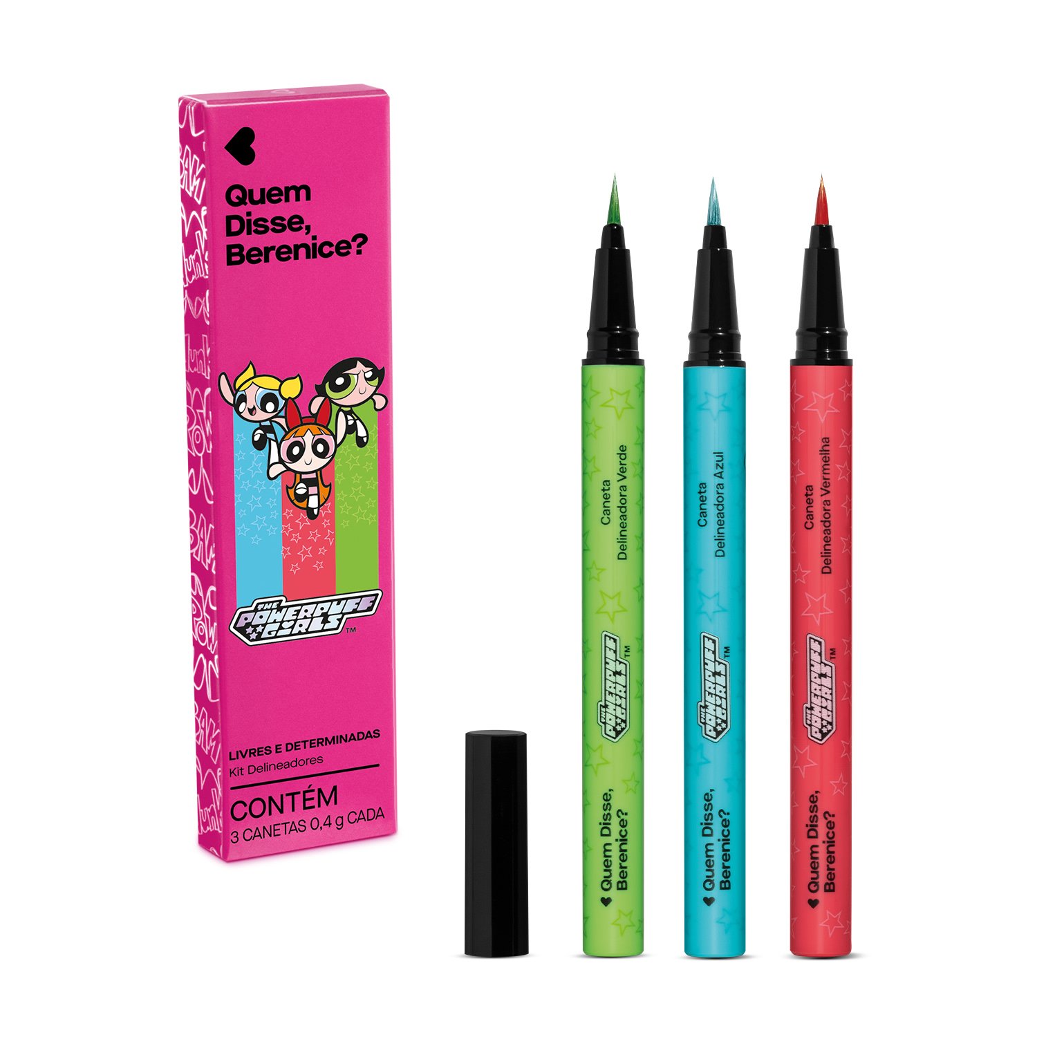 Quem Disse, Berenice? Meninas Super Poderosas Kit Delineadores 3x0,4 ÚNICO 6