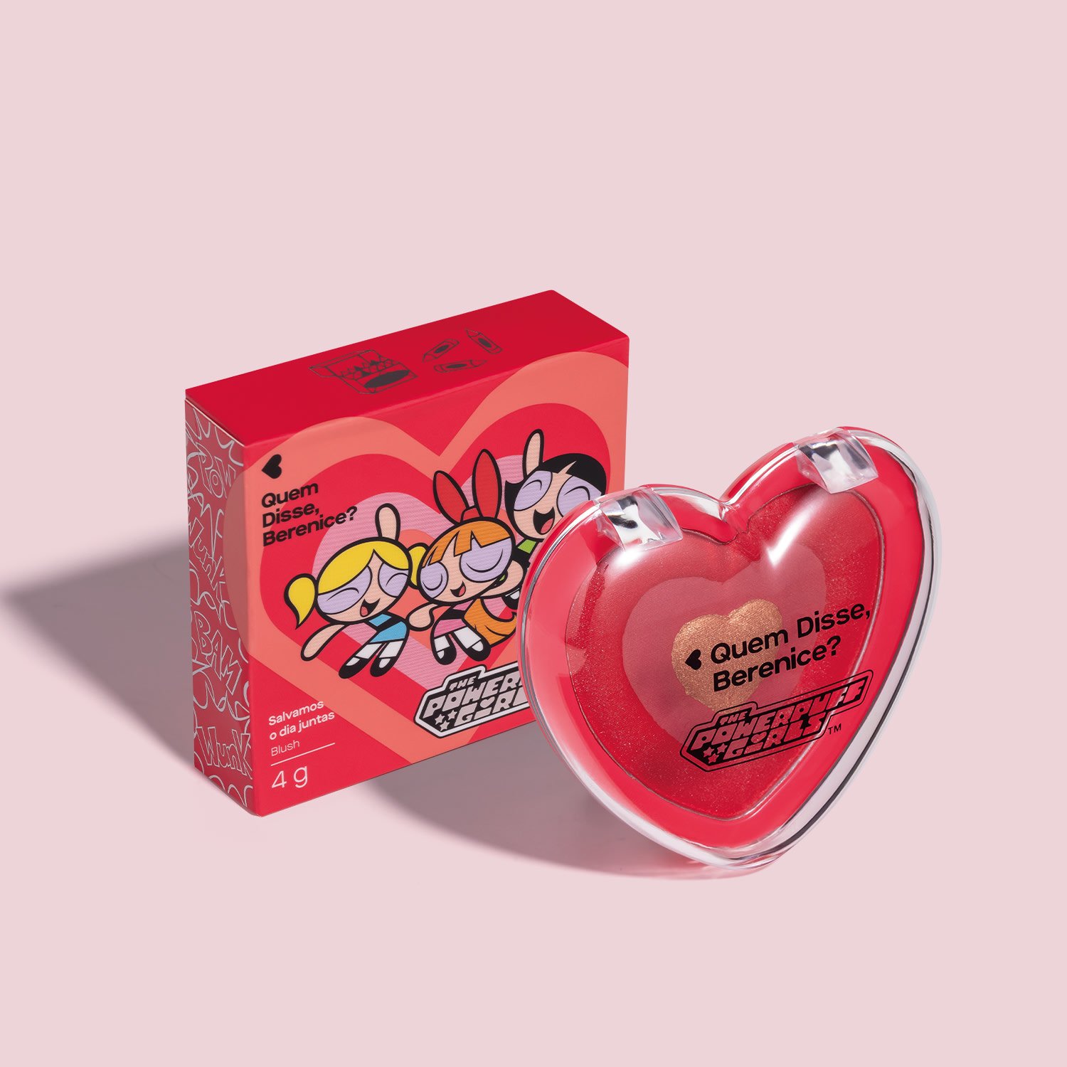 Quem Disse, Berenice? Meninas Superpoderosas Blush Compacto 4g Rosa 3