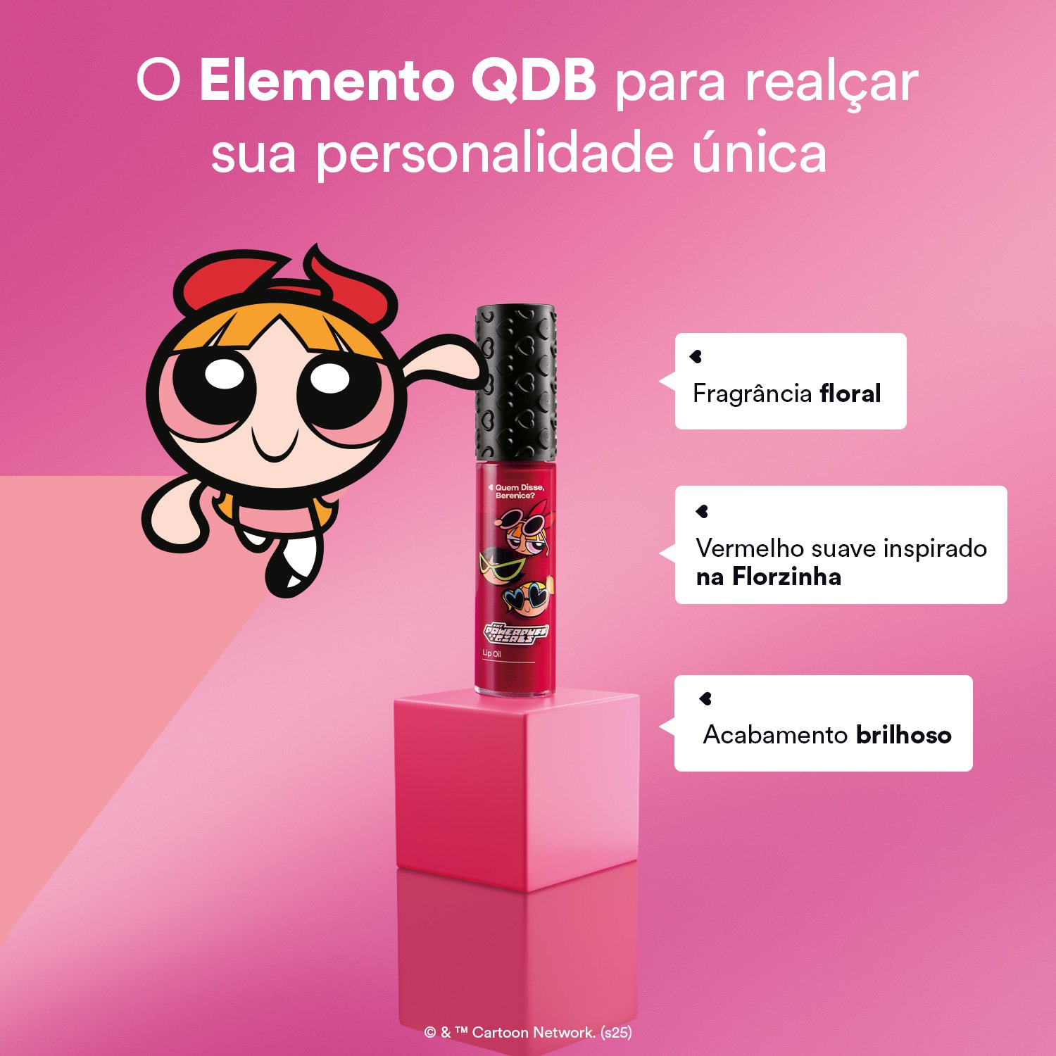 Quem Disse, Berenice? Meninas Superpoderosas Lip Oil Vermelho 9,5ml Vermelho 3