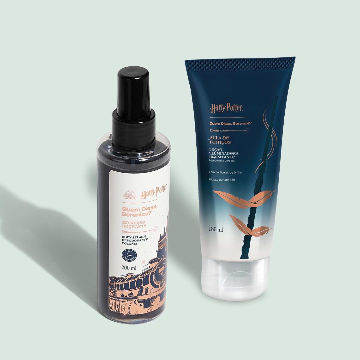 Combo Grifinória Harry Potter: Body Splash 200ml +Loção Iluminadora Corporal 180ml ÚNICO 3