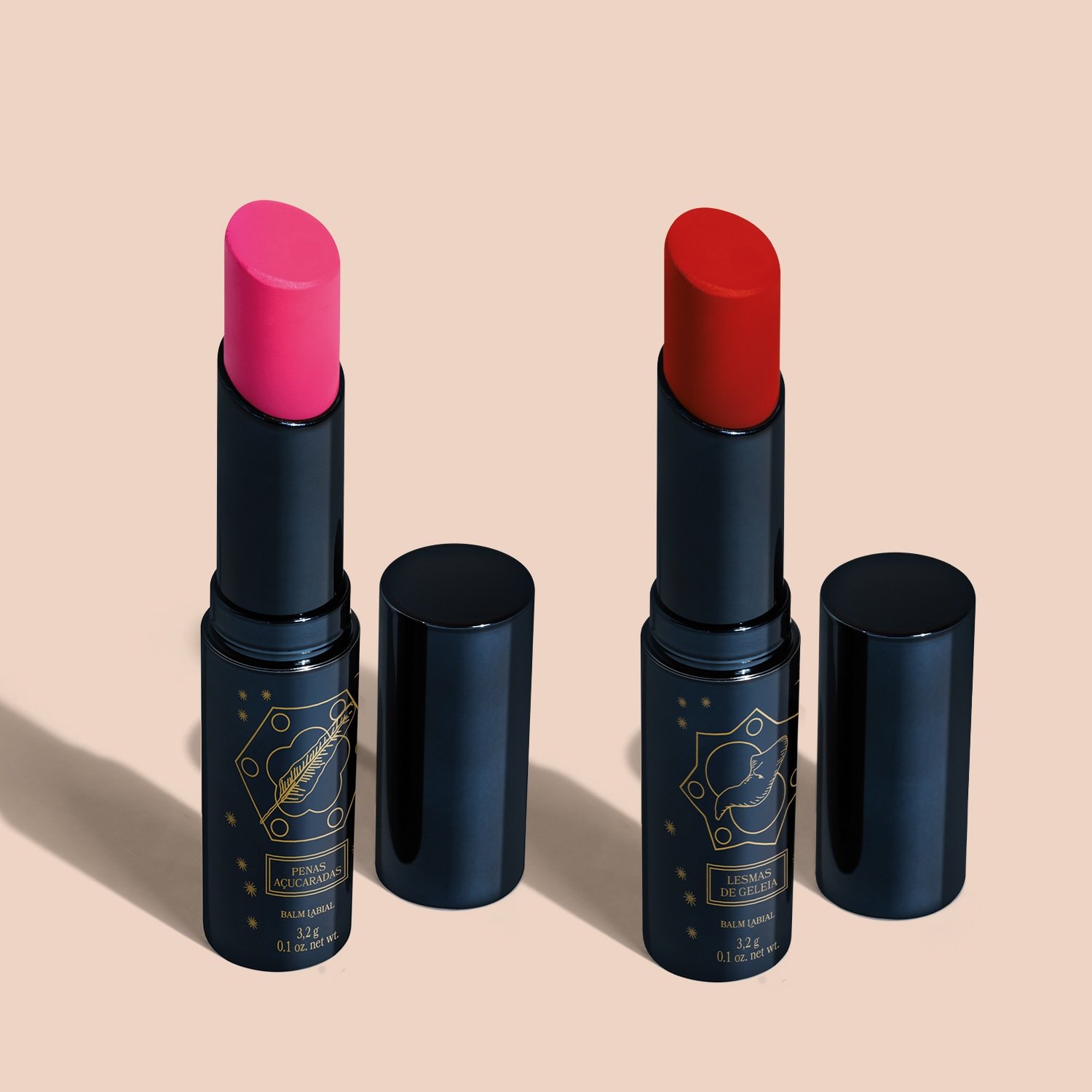 Combo Aula de Poções Harry Potter: Balm Labial Rosa 3,2g + Balm Labial Vermelho 3,2g ÚNICO 2