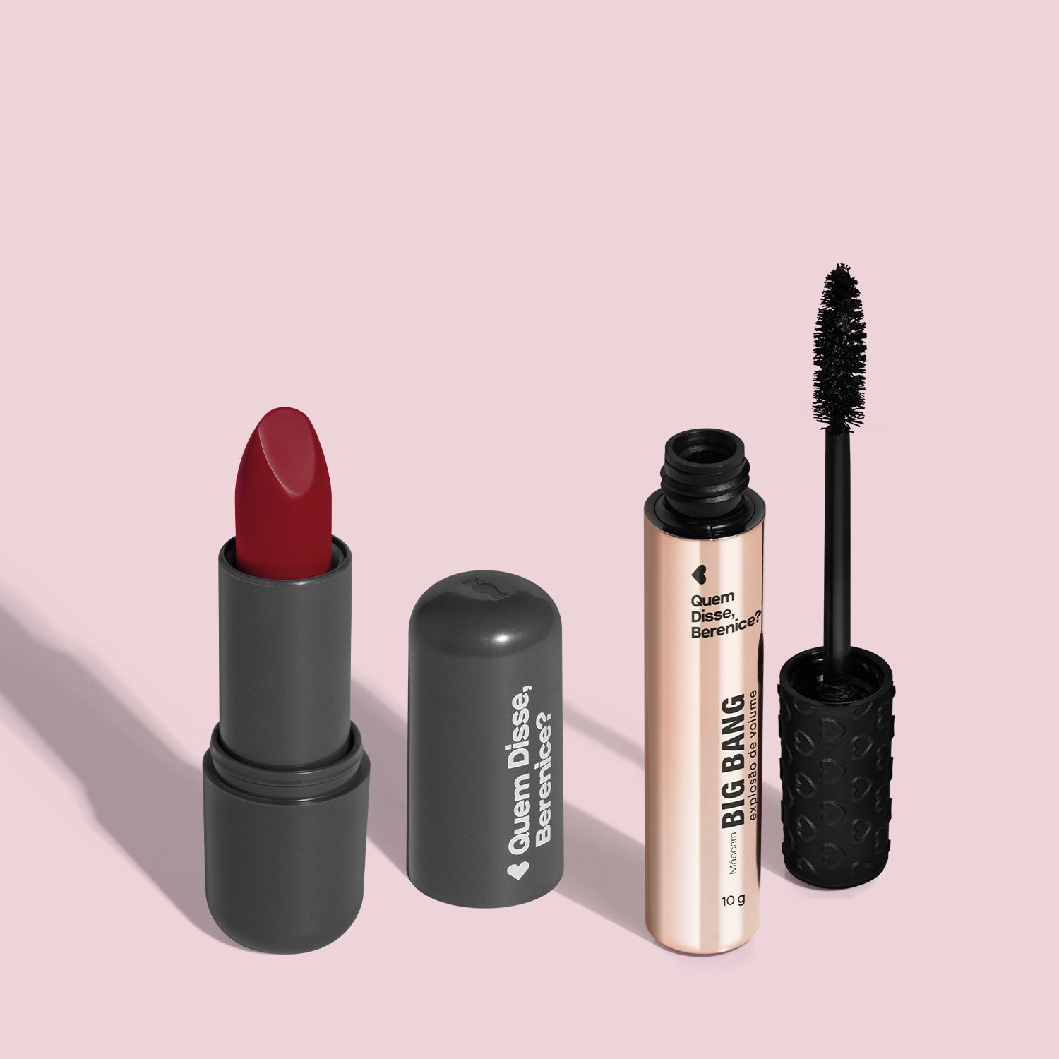 Combo Batom Vermelho Cremoso 3,8g + Máscara de Cílios 10g ÚNICO 1