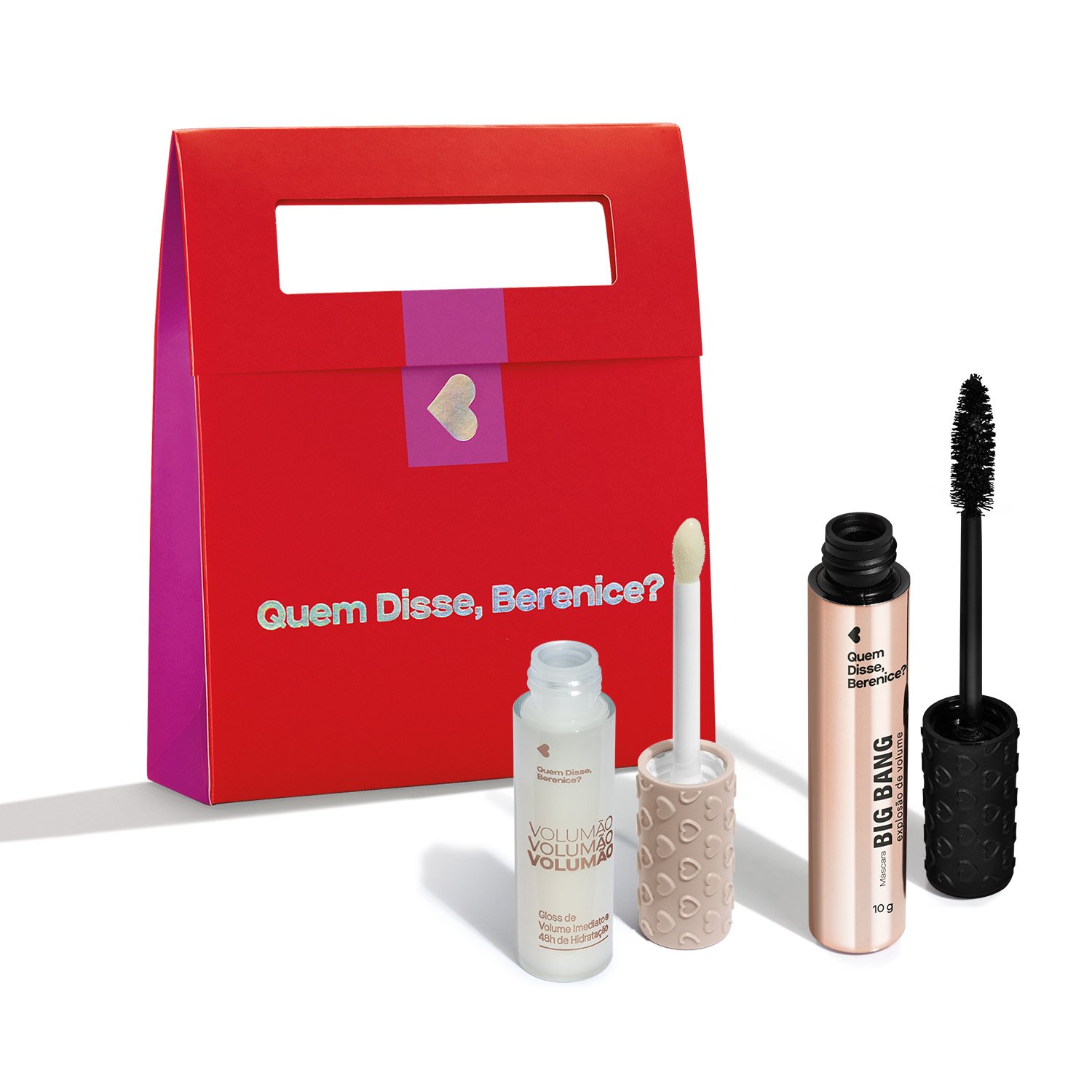 Combo Presente:  Máscara Para Cílios 10g + Gloss Incolor 9,5ml + Sacola Presenteável ÚNICO 2