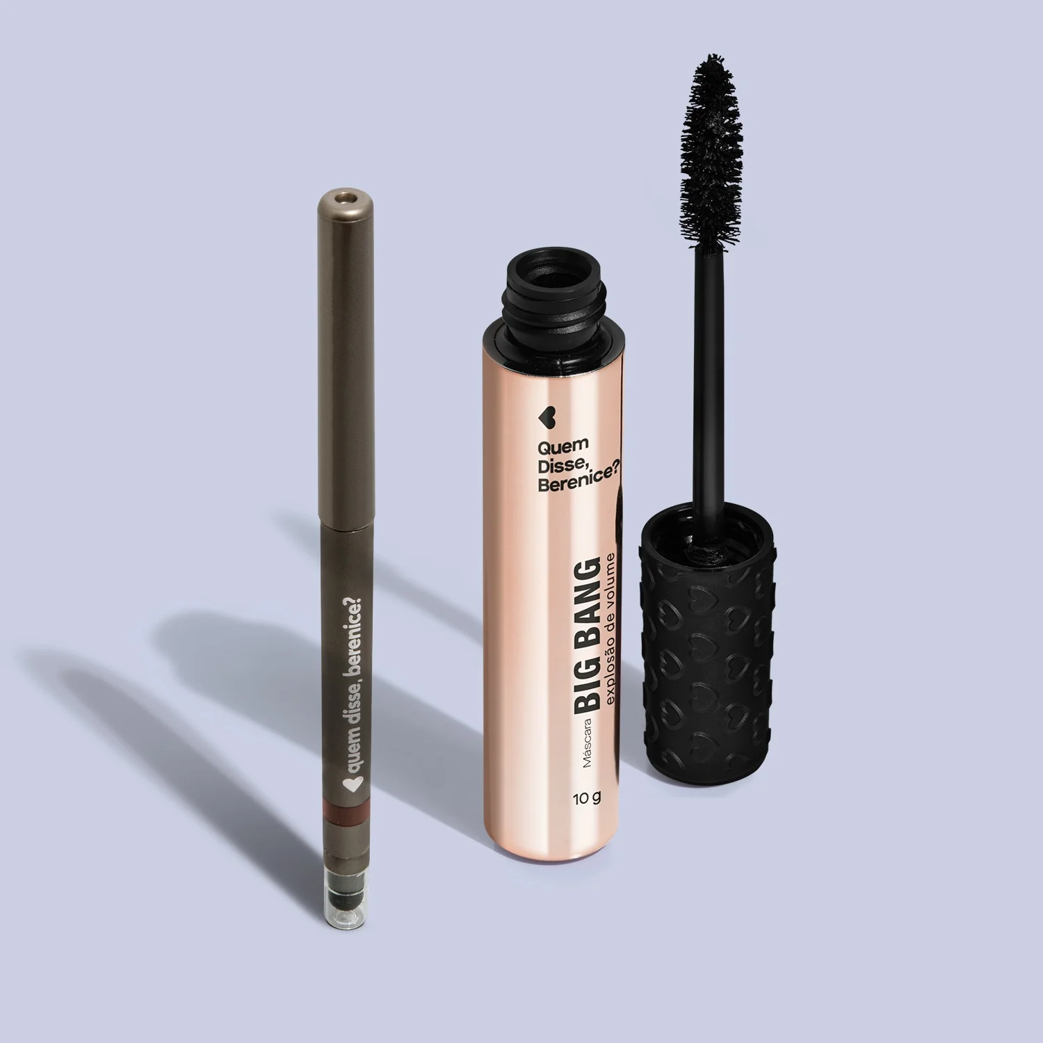 Combo Berê Olhos: Máscara para Cílios Big Bang 10g + Lápis Esfumador Marrom 200mg ÚNICO 2