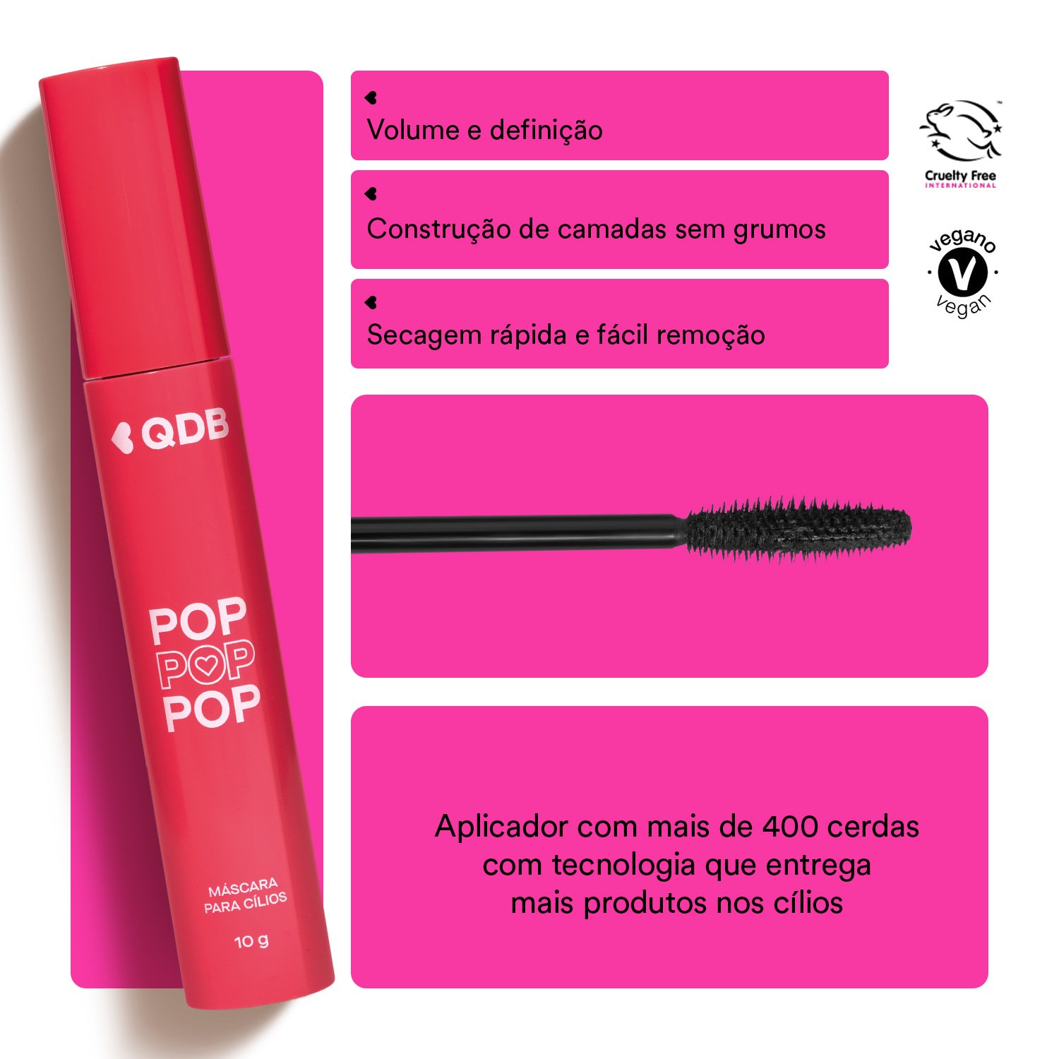 Quem Disse, Berenice? POP Máscara Para Cílios 10g Preto 4
