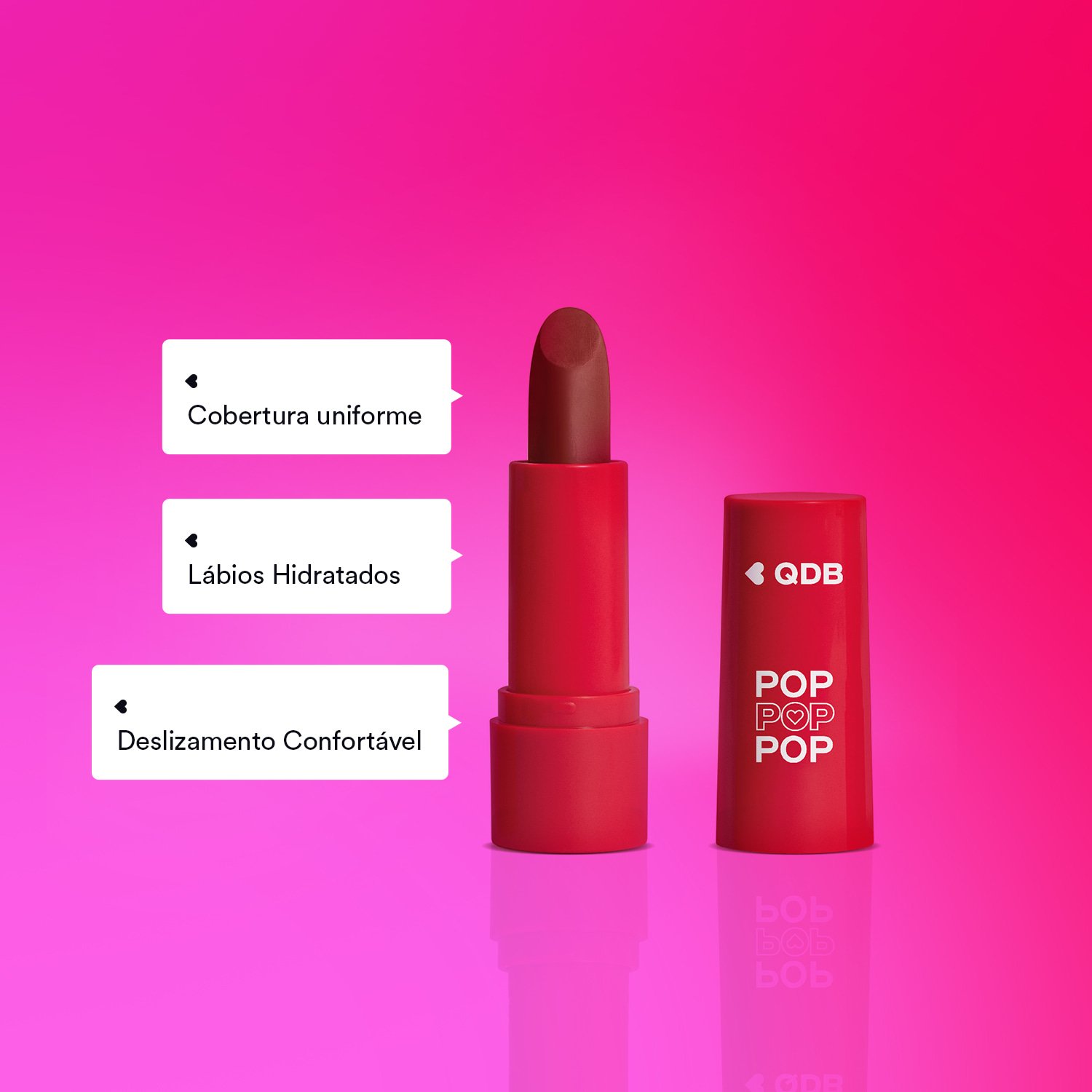 Quem Disse, Berenice? POP Batom Cremoso Marrom Nude 3,6g Marrom Nude 2