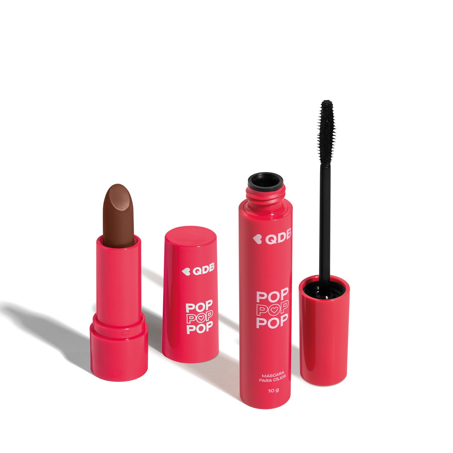 Combo POP: Batom Semi Matte Marrom Glacê 3,6g + Máscara de Cílios 10g