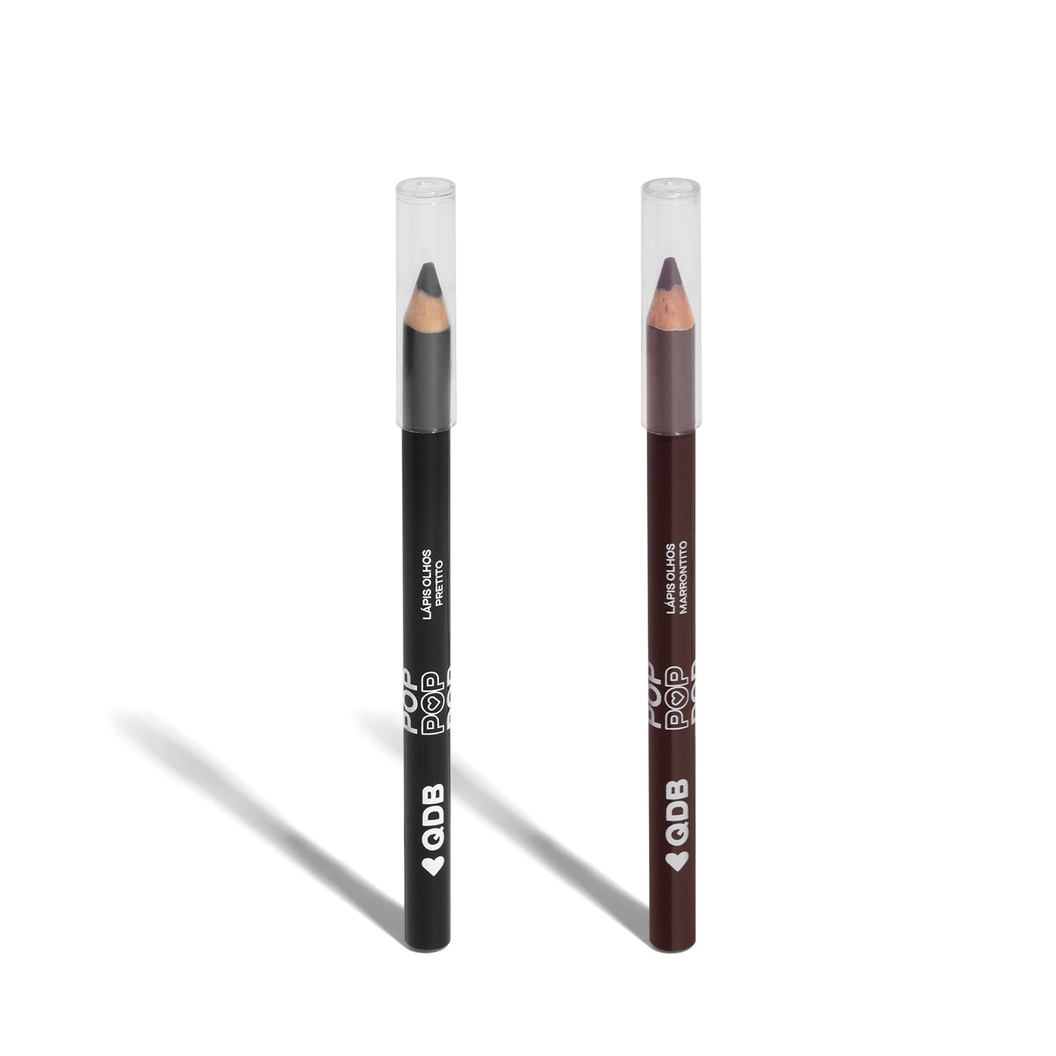 Combo  Lápis Para Olhos POP: Preto 1,1 + Marrom 1,1g