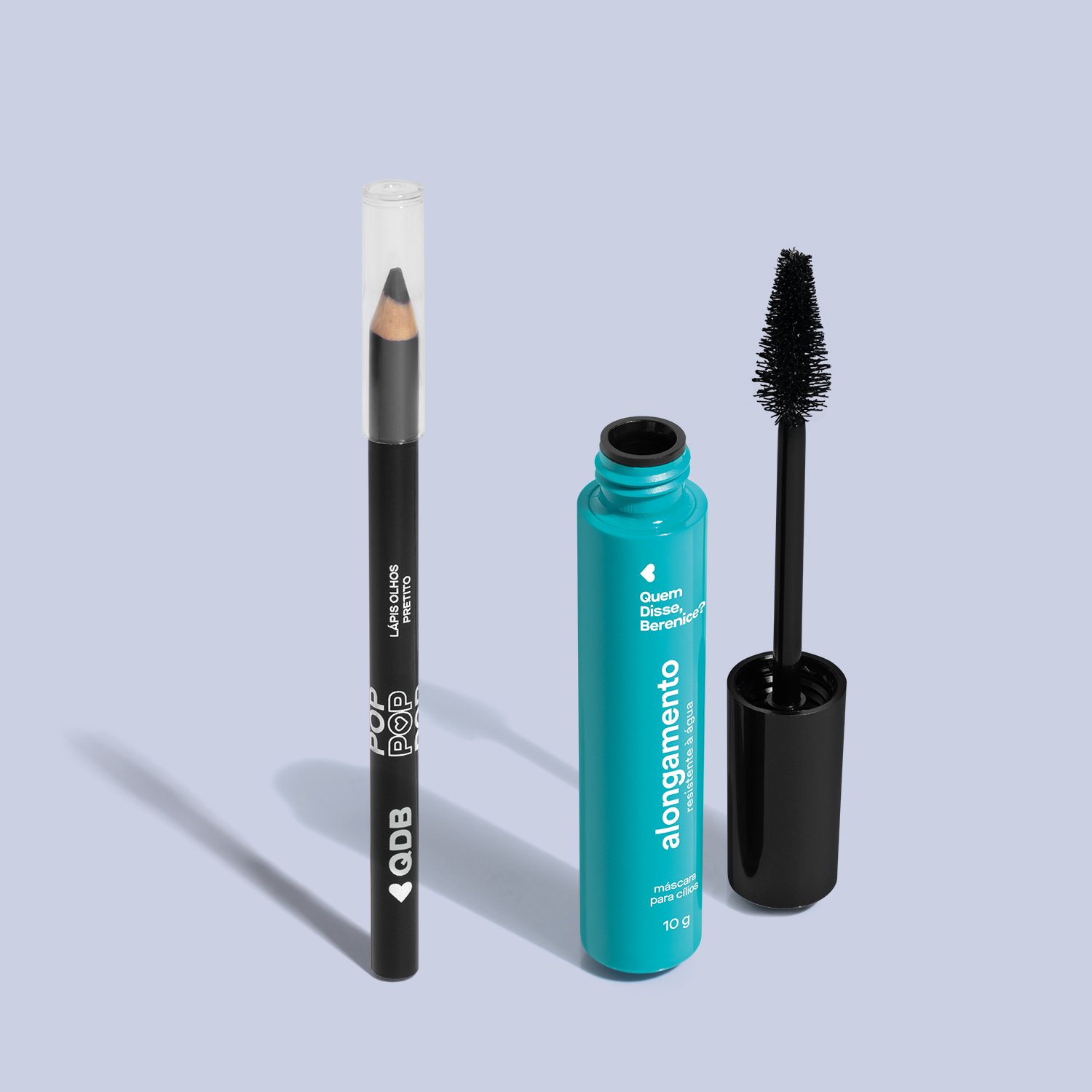 Combo Máscara de Cílios Resistente è Água 10g + Lápis Preto Para Olhos 1,1g ÚNICO 2