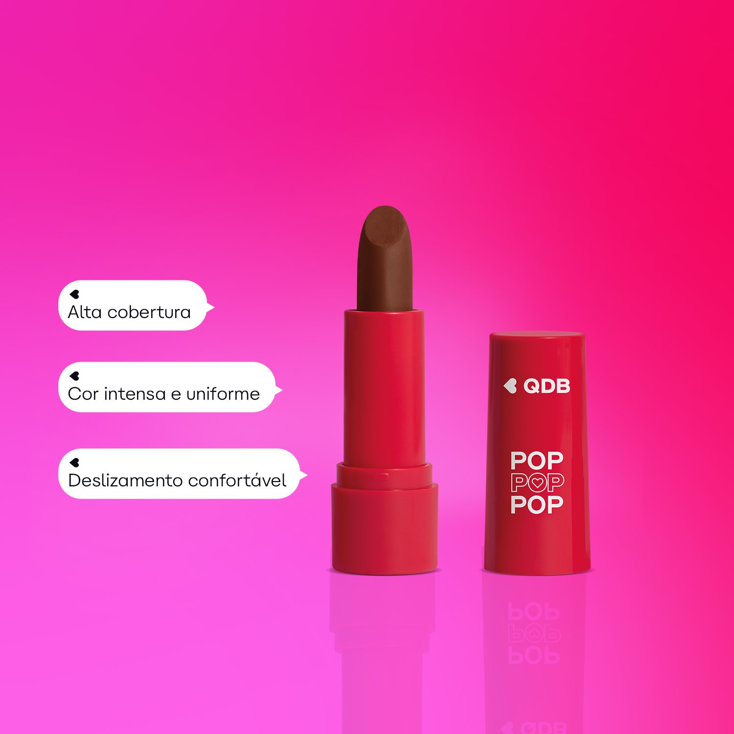 Quem Disse, Berenice? POP Batom Semi Matte Marrom Glacê 3,6g Marrom Glacê 2