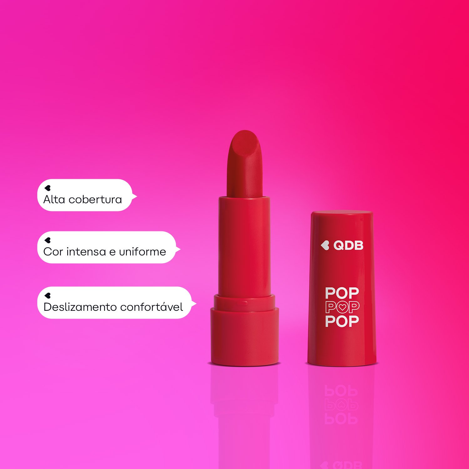 Quem Disse, Berenice? POP Batom Semi Mate Vermelho Icônico 3,6g Vermelho Icônico 6