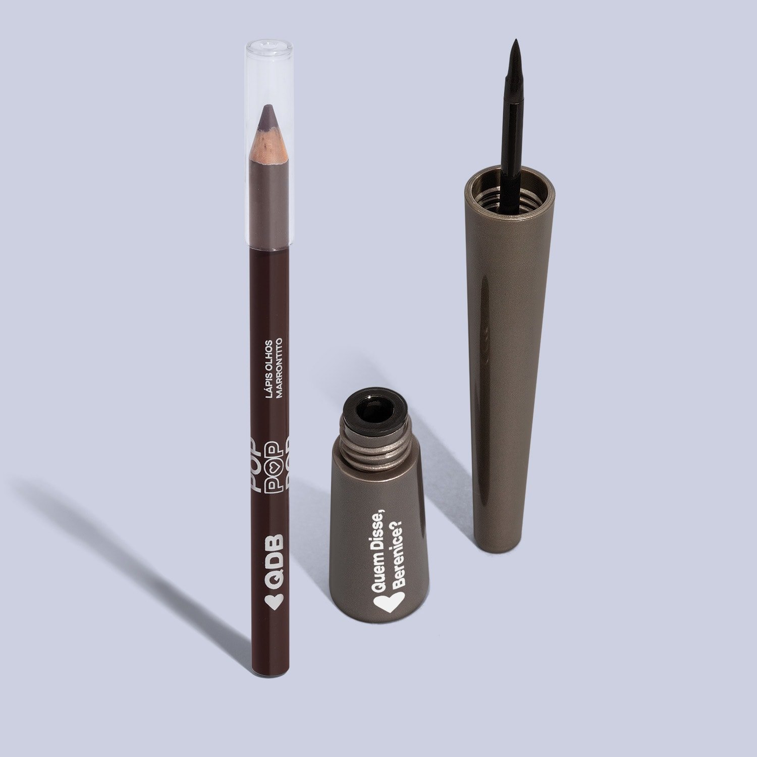 Combo Delineador Líquido Pretolino 2,5ml + Lápis Olhos Marronlito 1,2g ÚNICO 2