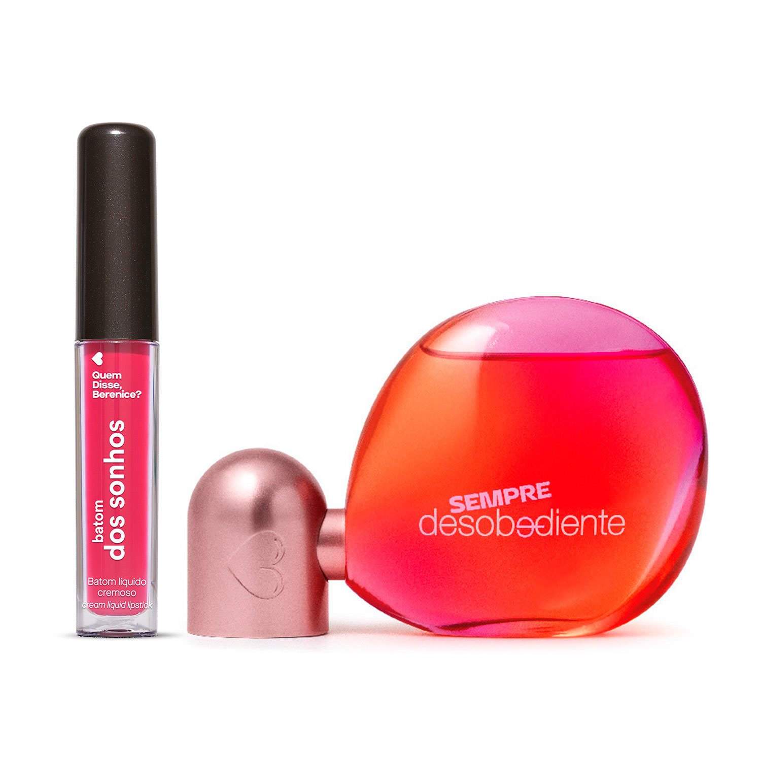 Combo Sempre Desobediente Eau De Parfum 100ml + Batom Líquido Cremoso Rosa 5ml