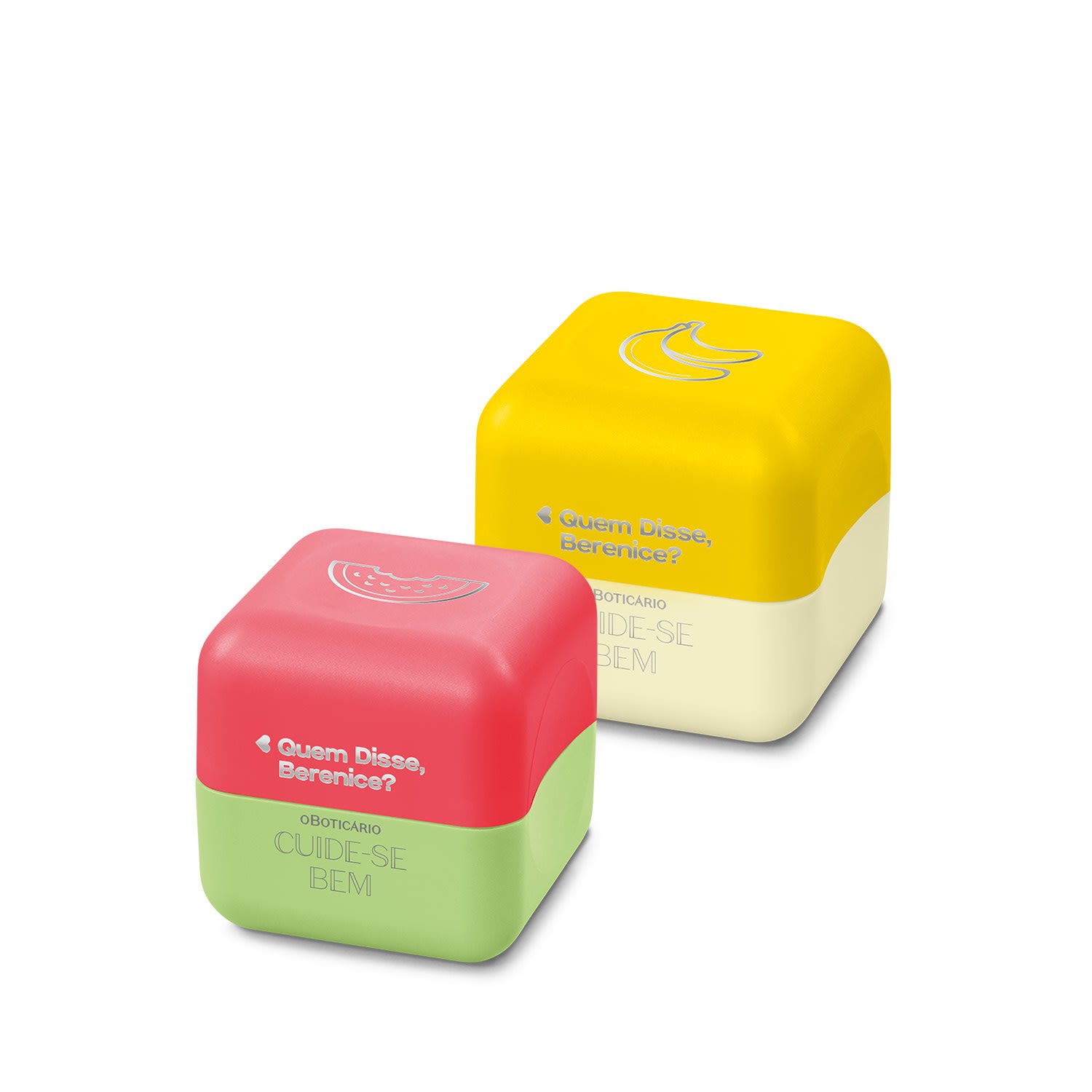 Combo Balm Labial Cuide-se Bem Feira: Melancia 6,2g + Banana 6,2g