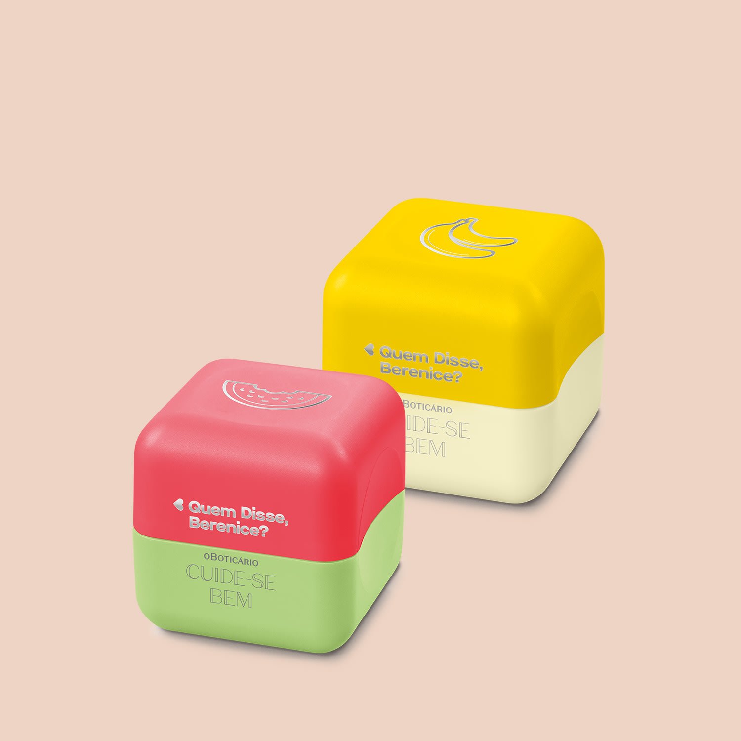 Combo Balm Labial Cuide-se Bem Feira: Melancia 6,2g + Banana 6,2g ÚNICO 2