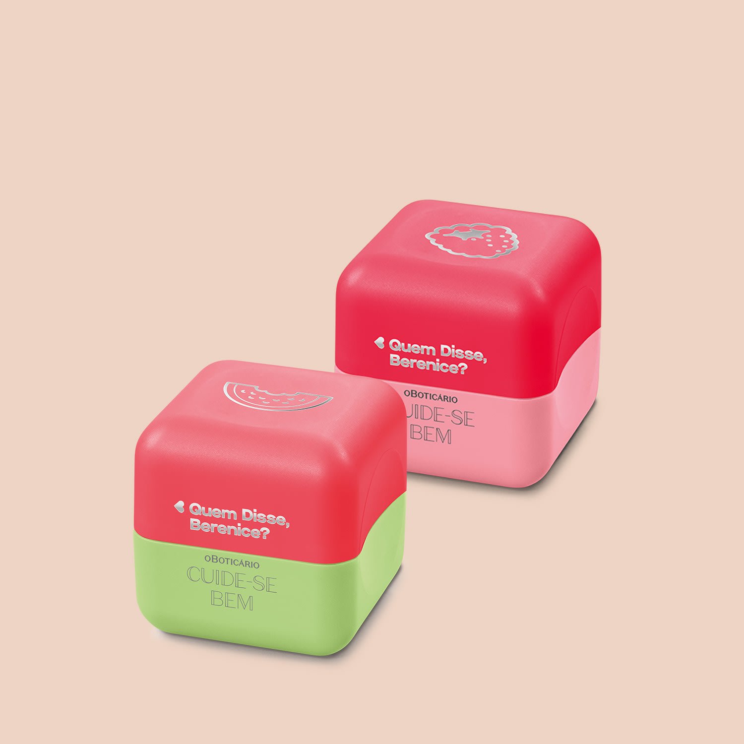 Combo Balm Labial Cuide-se Bem Feira: Melancia 6,2g + Framboesa 6,2g ÚNICO 2