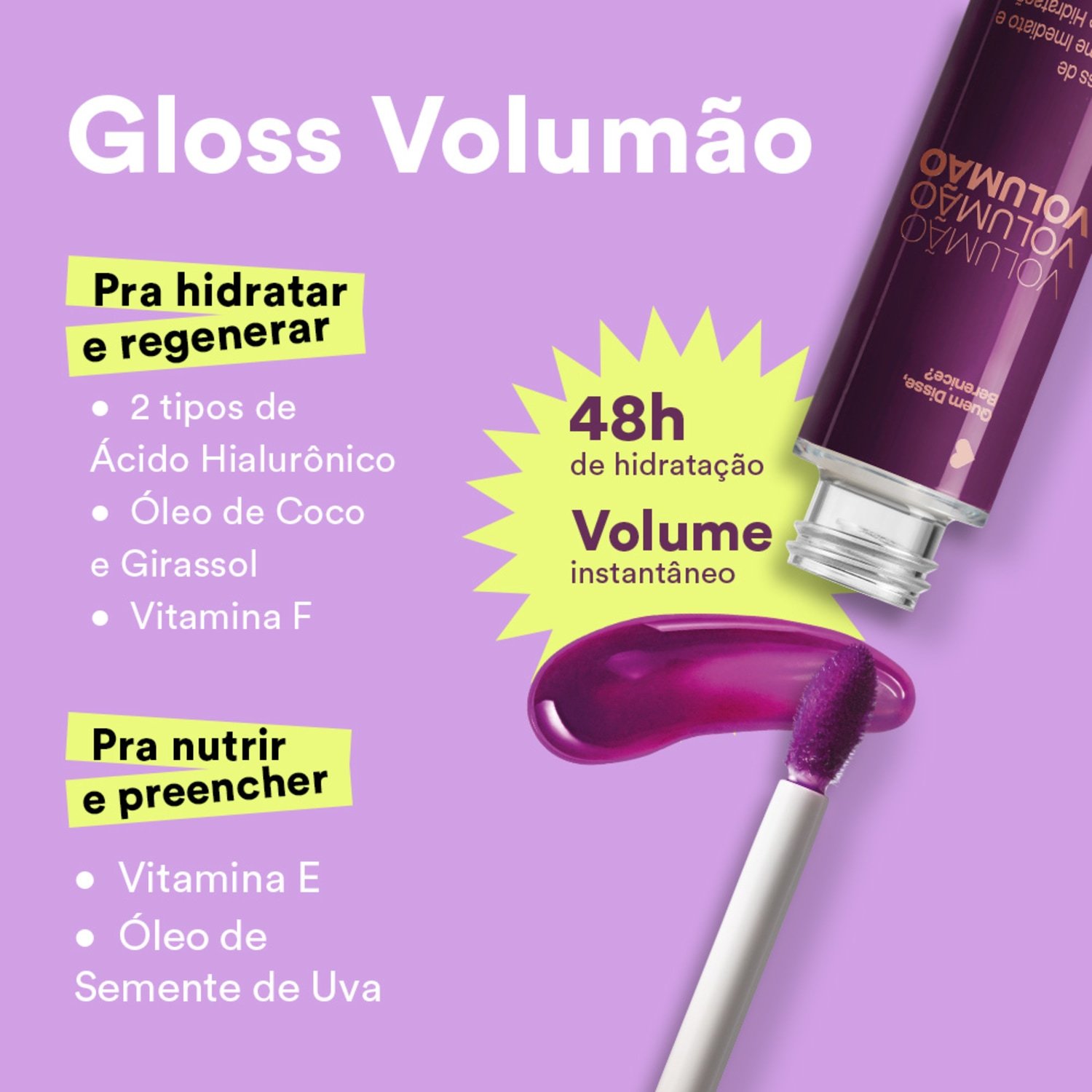 Gloss Labial Volumão Vermelho Bocão Vermelho Bocão 6