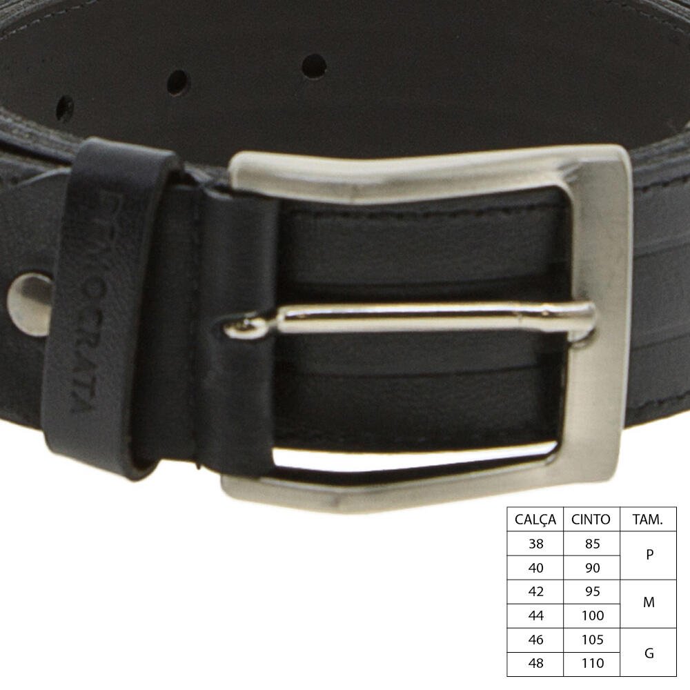 CINTO MASCULINO DEMOCRATA - 540F  Preto 5