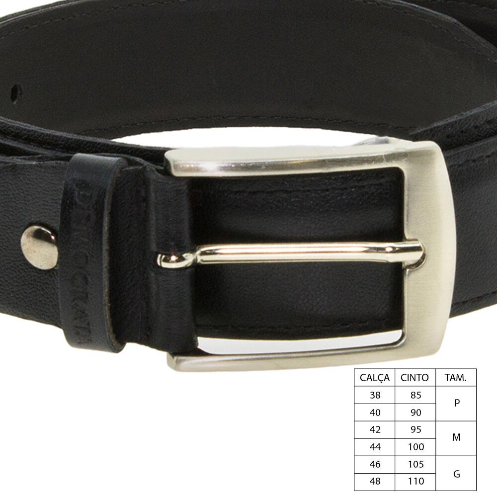 CINTO MASCULINO DEMOCRATA - 539F Preto 5
