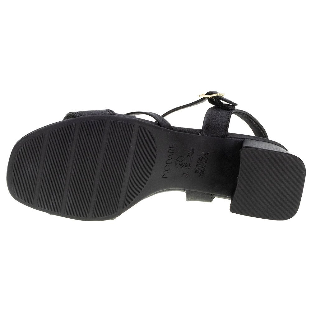 SANDÁLIA FEMININA SALTO BAIXO MODARE - 7172101 Preto 4