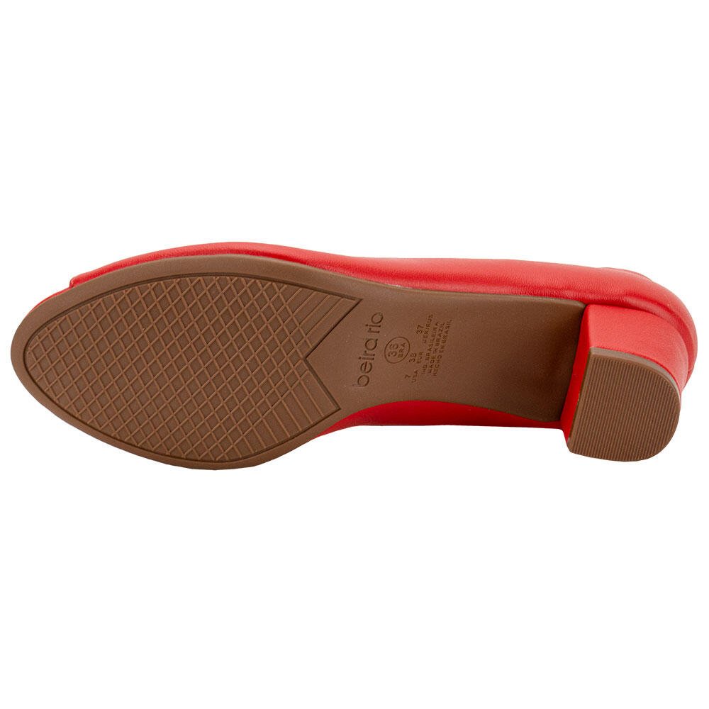 PEEP TOE FEMININO SALTO BAIXO BEIRA RIO - 4777300 Vermelho 4