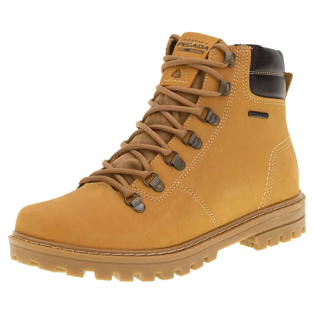 BOTA MASCULINA COTURNO PULL UP PEGADA - 181526 Bege 1