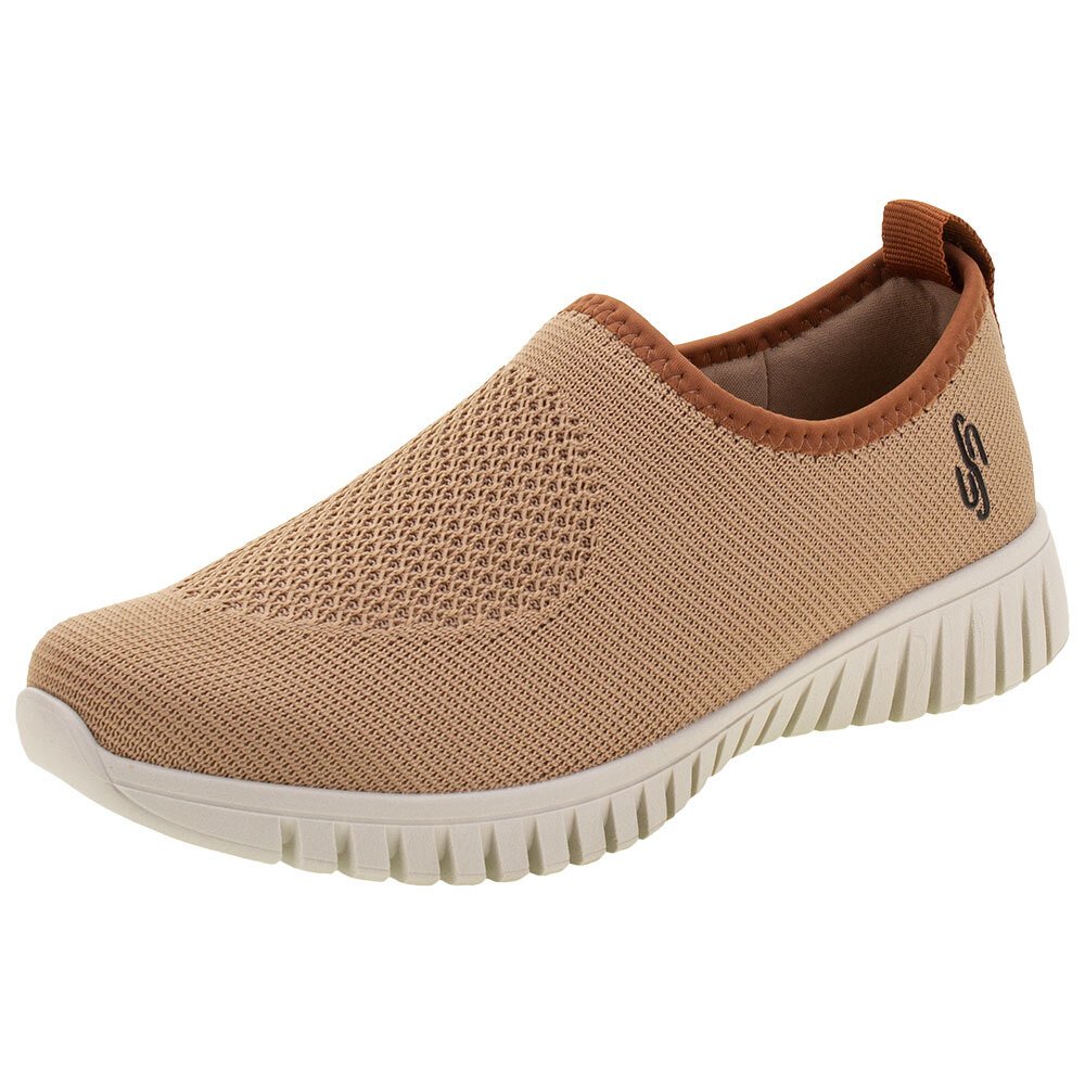 TÊNIS FEMININO GASPEA TRICOT USAFLEX - AE2208 Bege 1