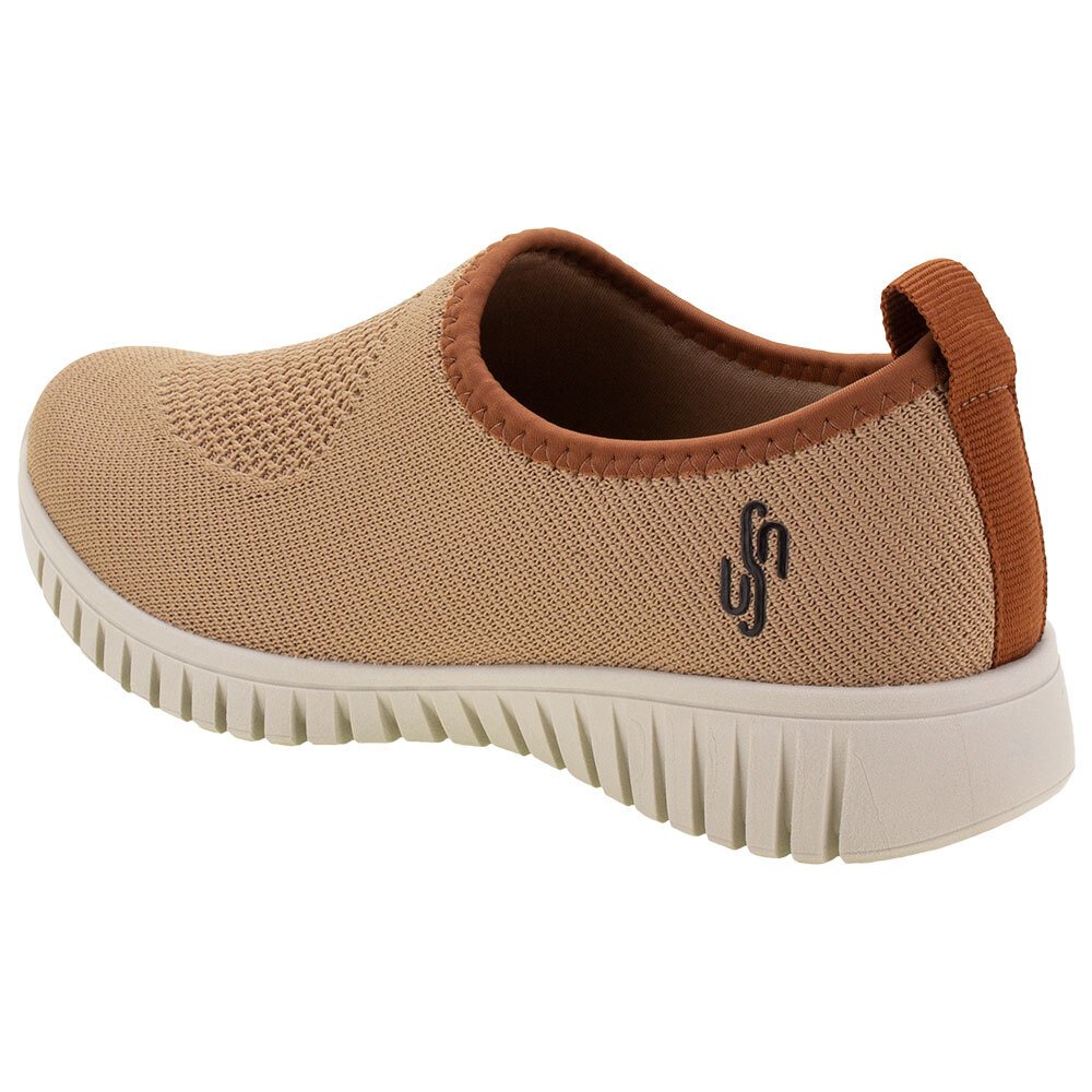 TÊNIS FEMININO GASPEA TRICOT USAFLEX - AE2208 Bege 3