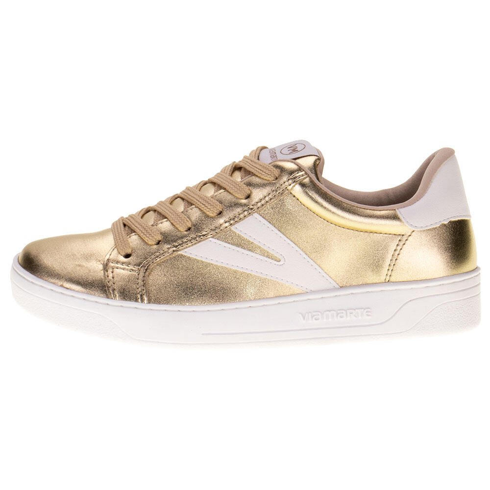 TÊNIS FEMININO CASUAL VIA MARTE - 221306  Dourado 2