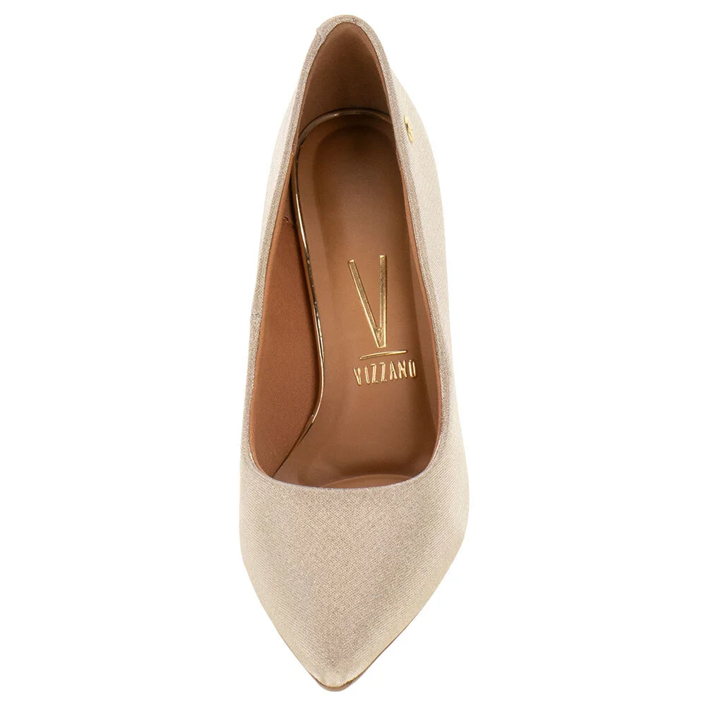 SCARPIN FEMININO SALTO ALTO VIZZANO - 11841101 Dourado 5