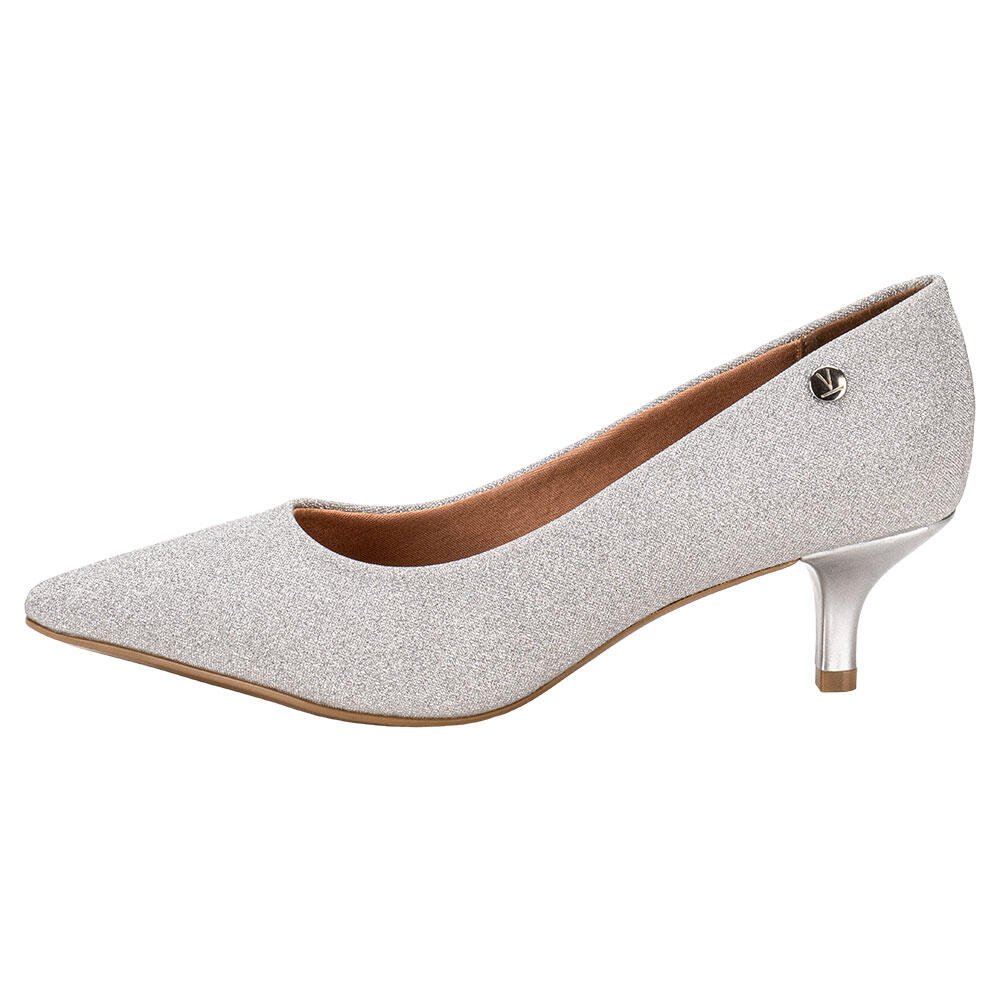 SAPATO FEMININO SALTO BAIXO VIZZANO - 1122828 Prata 2