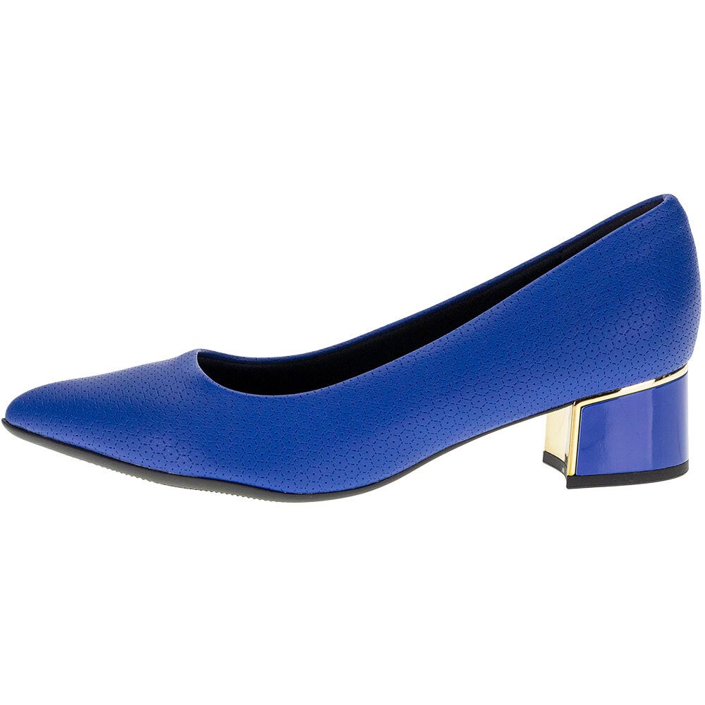 SAPATO FEMININO SALTO GROSSO PICCADILLY - 739115  Azul 2