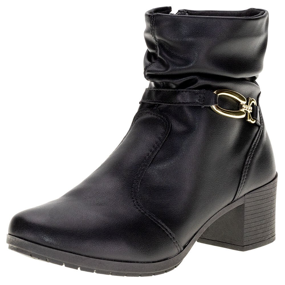 BOTA FEMININA CANO BAIXO CAMPESI - L9223  Preto 1