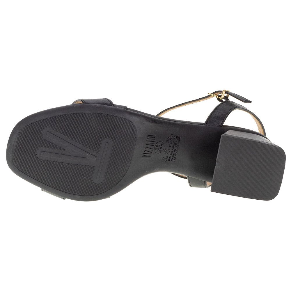 SANDÁLIA FEMININA SALTO GROSSO VIZZANO - 6428101  Preto 4