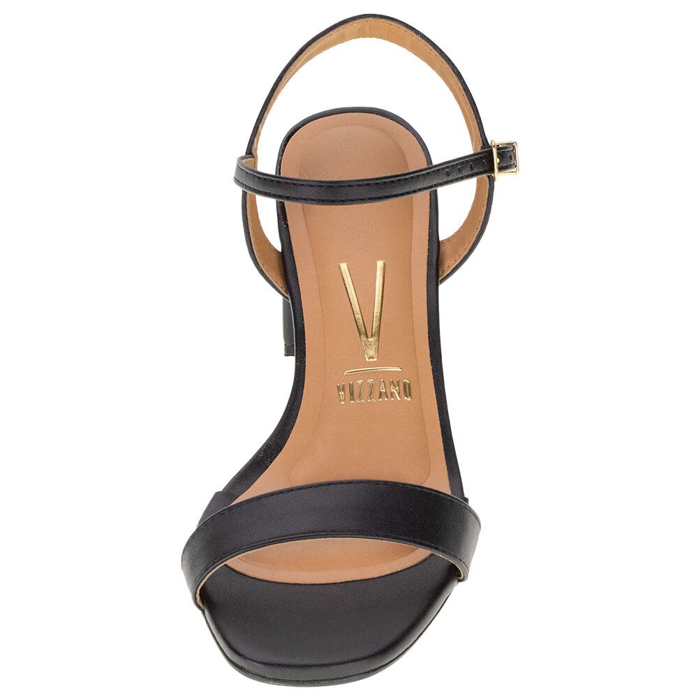 SANDÁLIA FEMININA SALTO GROSSO VIZZANO - 6428101  Preto 5
