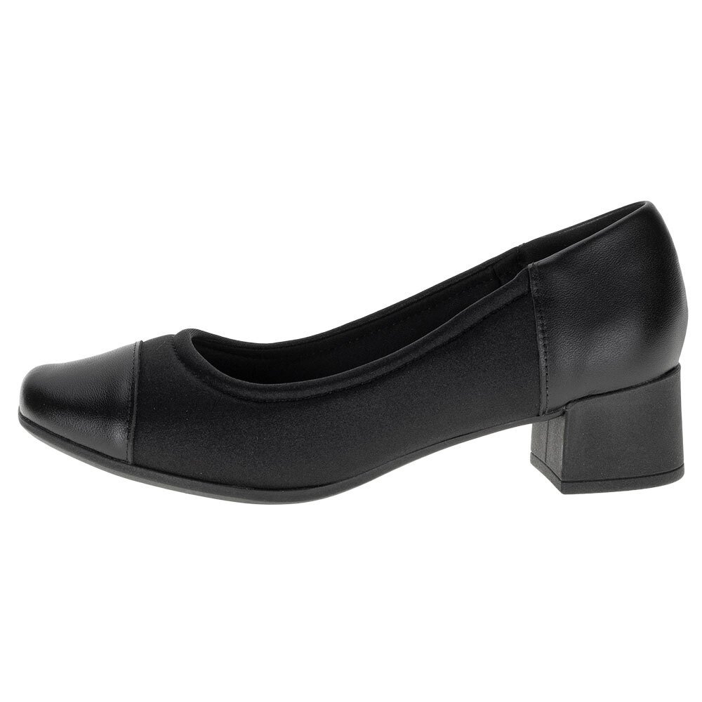 SAPATO FEMININO SALTO GROSSO USAFLEX - AJ0105  Preto 2