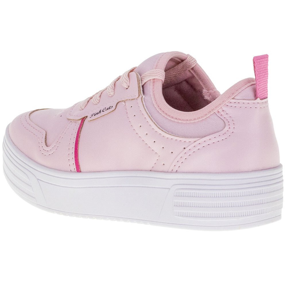 TÊNIS INFANTIL FEMININO PINK CATS - V2932  Rosa 3