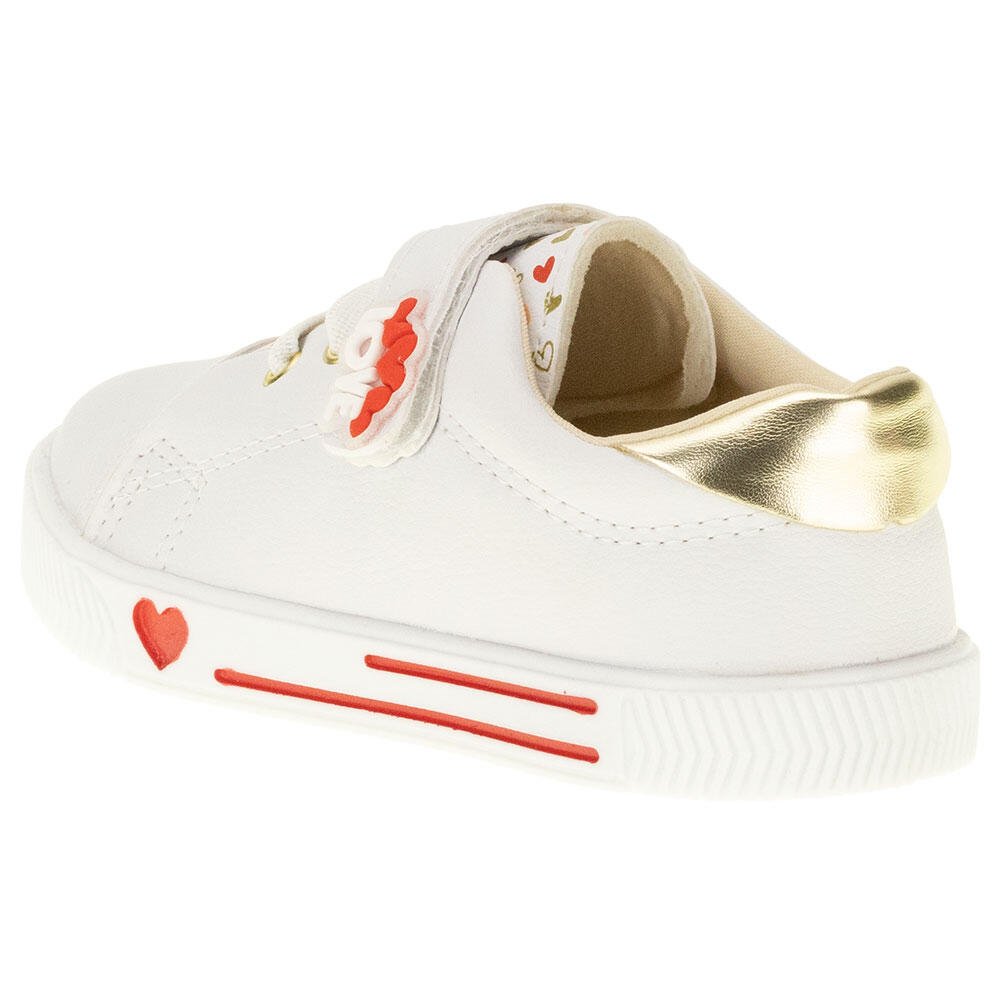 TÊNIS INFANTIL LINDA JÚ - 15551 Branco/Vermelho 3
