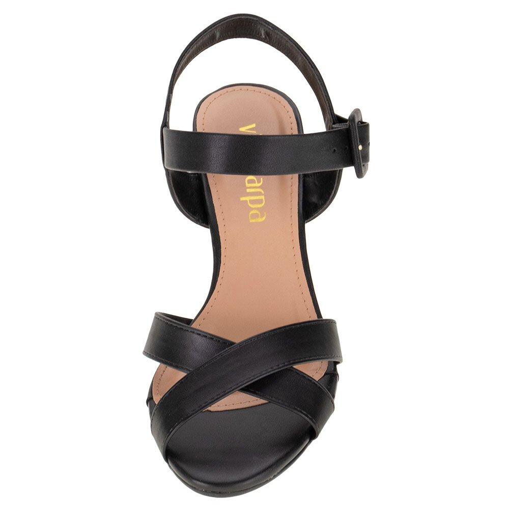 Sandalia Salto Grosso Via Scarpa Sandália Via Scarpa Meia Pata