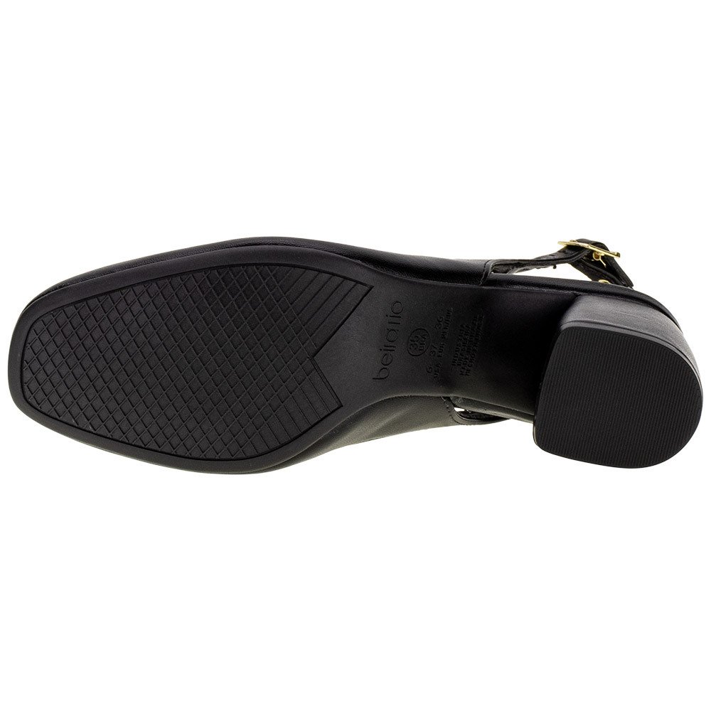 SAPATO FEMININO SALTO GROSSO BEIRA RIO - 4304101  Preto 4