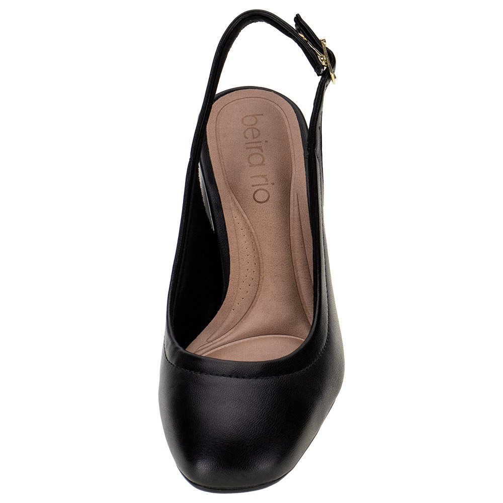 SAPATO FEMININO SALTO GROSSO BEIRA RIO - 4304101  Preto 5