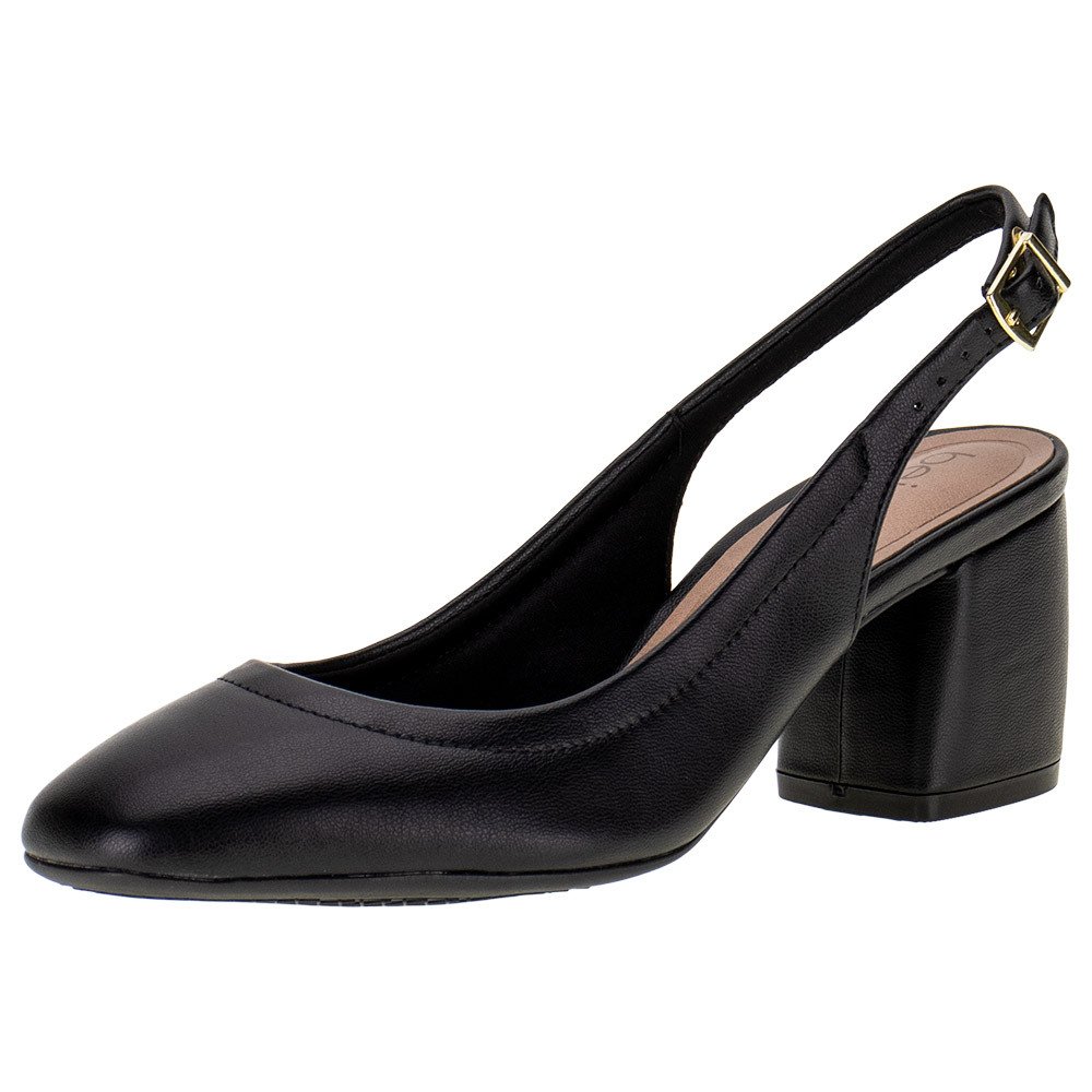SAPATO FEMININO SALTO GROSSO BEIRA RIO 4304101 Preto