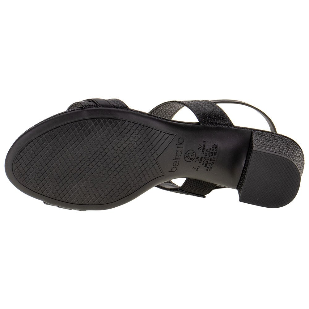 SANDÁLIA FEMININA SALTO GROSSO BEIRA RIO - 82461201  Preto 4