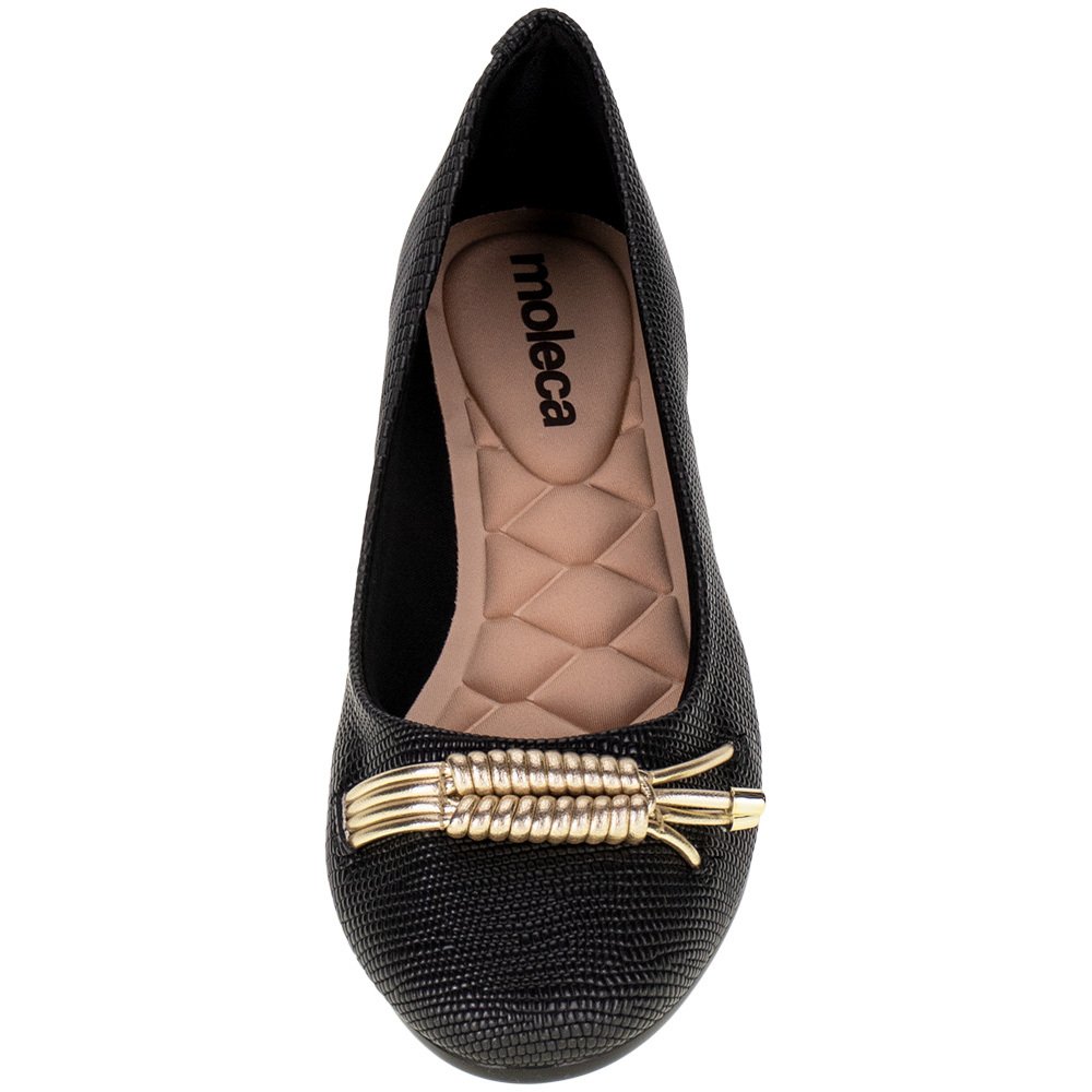 SAPATILHA FEMININA FLAT MOLECA - 50941604  Preto 5