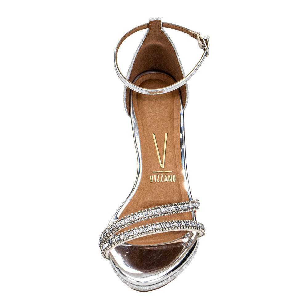 SANDÁLIA FEMININA SALTO ALTO VIZZANO - 62101037 Prata 5